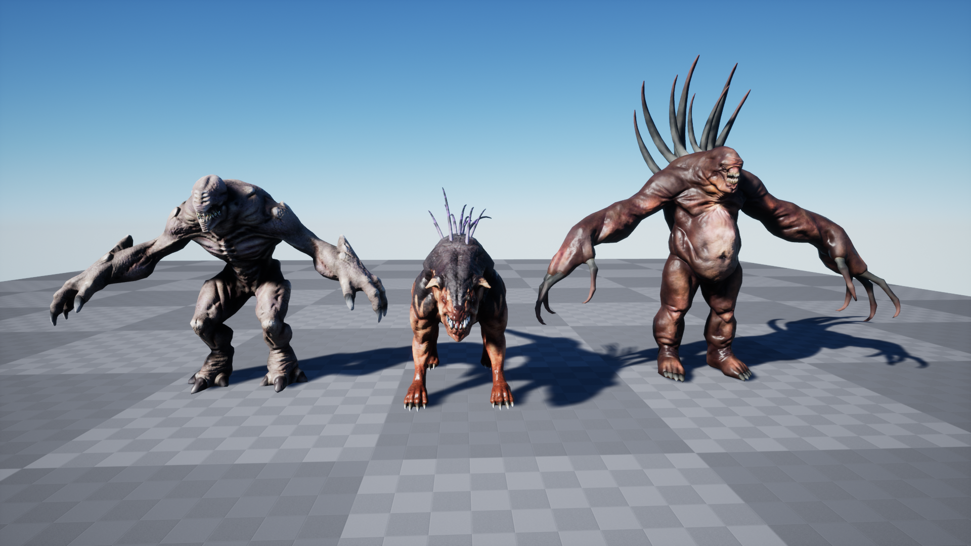 反派变异体怪物游戏角色含动画 虚幻4 ue4 Creatures Mega Pack插图4