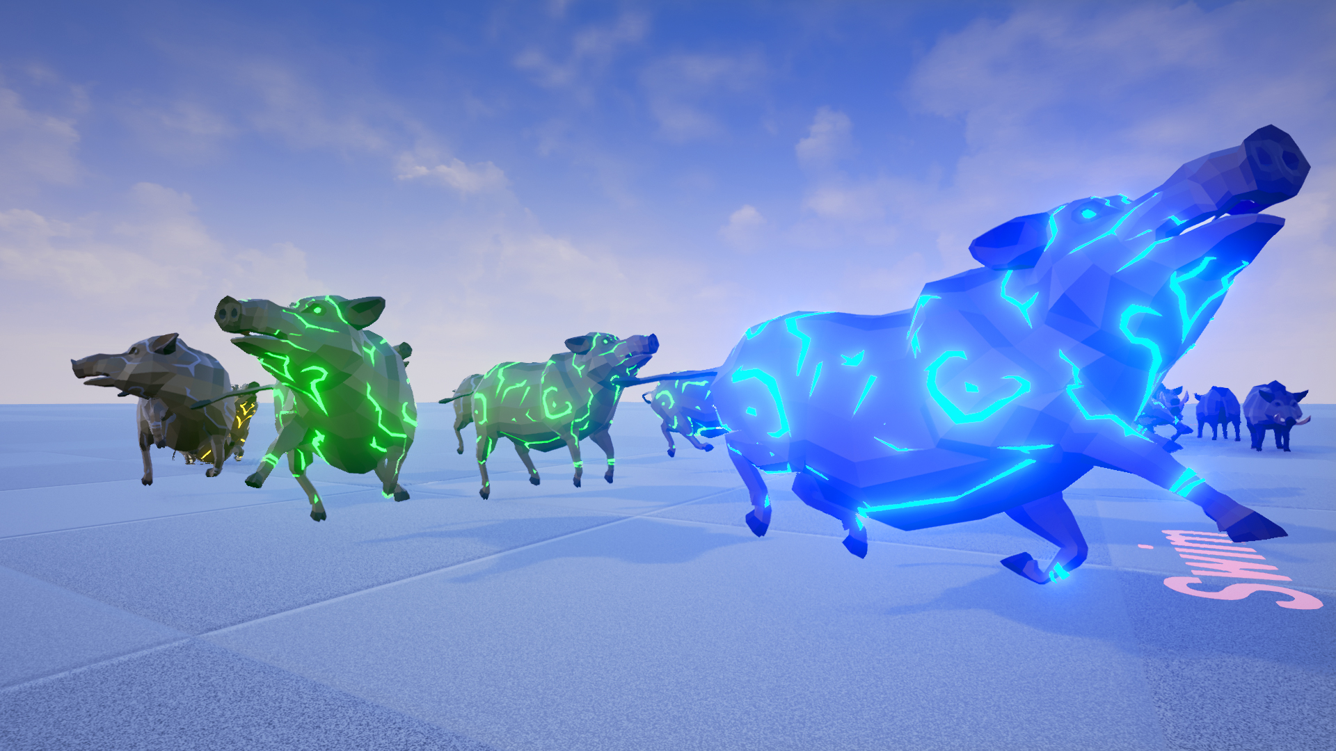 卡通低模野猪山猪动物游戏角色含动画 虚幻4 ue4 Poly Art Boar插图10