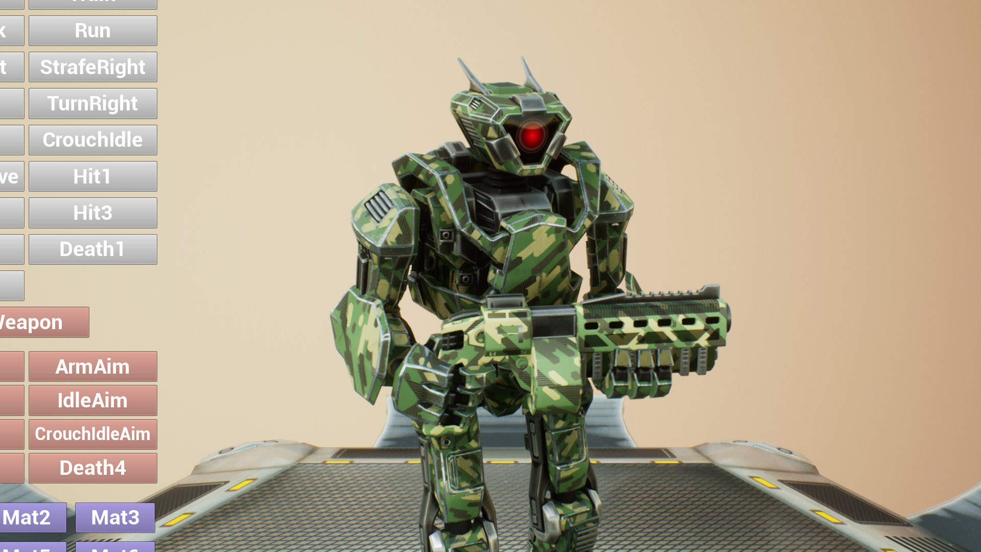 低模卡通科幻机器人士兵游戏角色含动画 虚幻4 ue4 Robot Soldier插图3