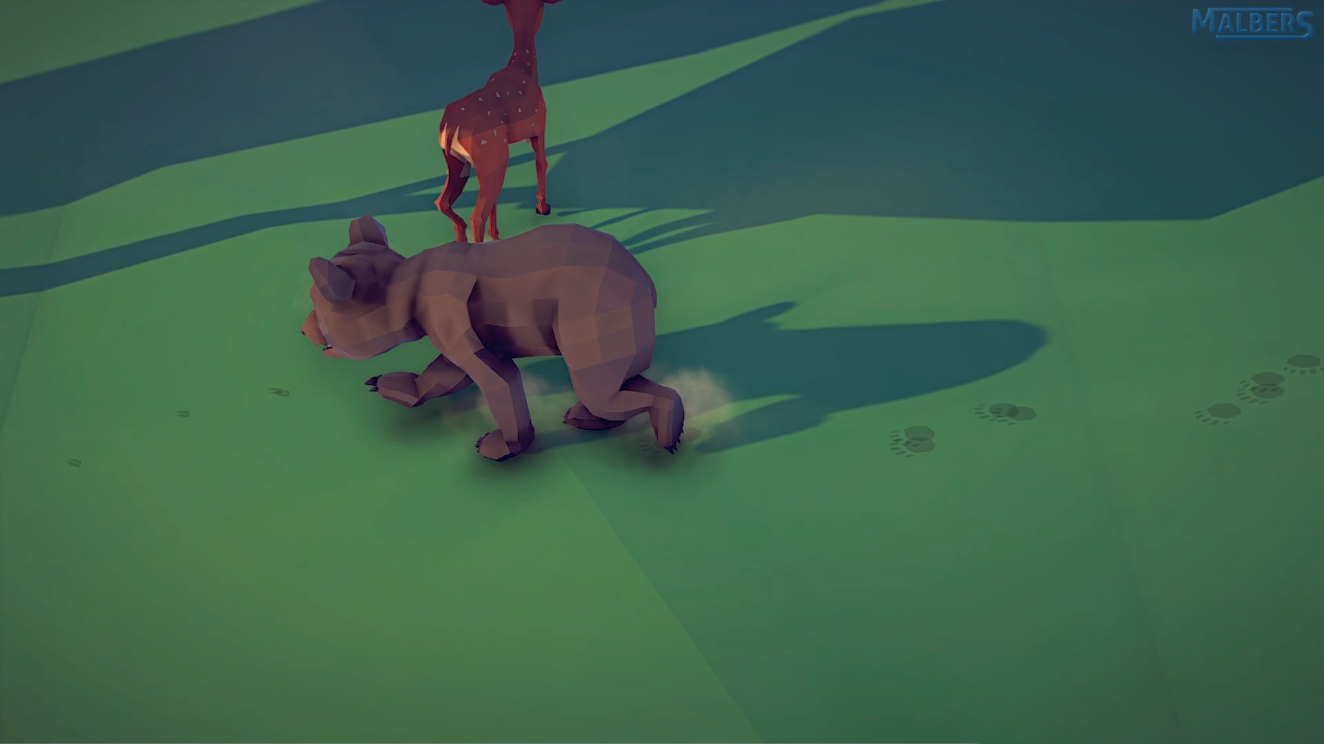 低模卡通熊猫棕熊北极熊游戏角色含动画 虚幻4 ue4 Poly Art Bear插图8