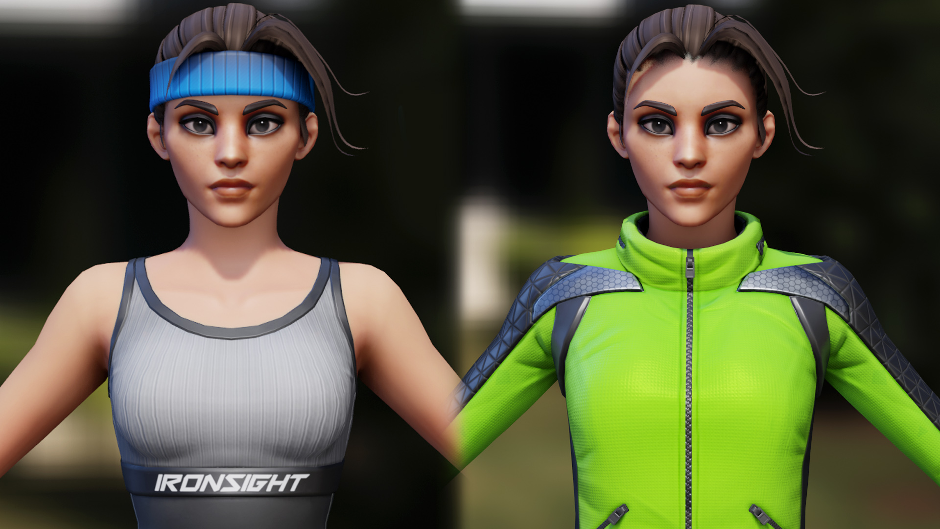 健身运动员女性角色 虚幻4 ue4 Workout Set for Stylized Female插图7