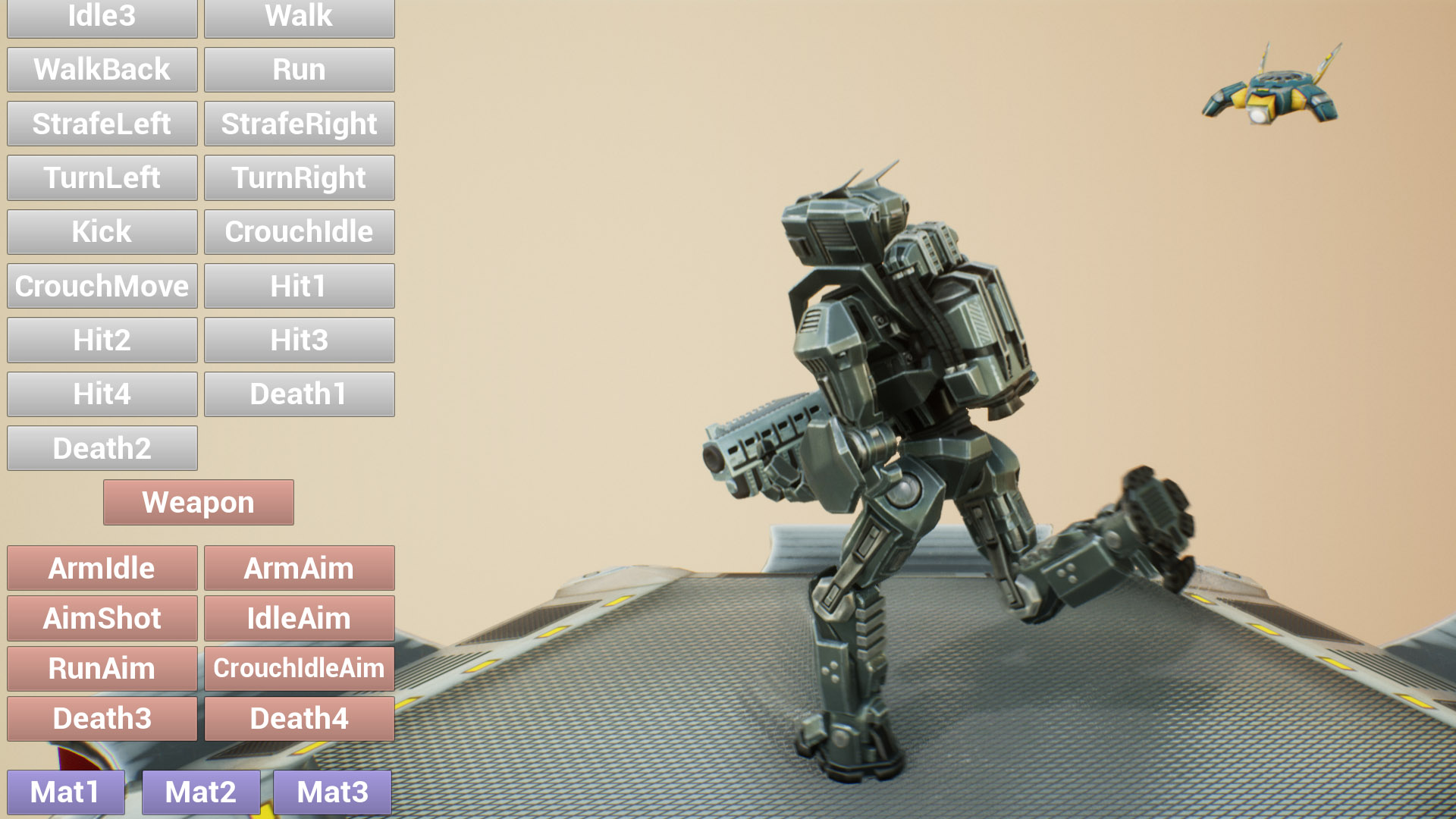 低模卡通科幻机器人士兵游戏角色含动画 虚幻4 ue4 Robot Soldier插图2