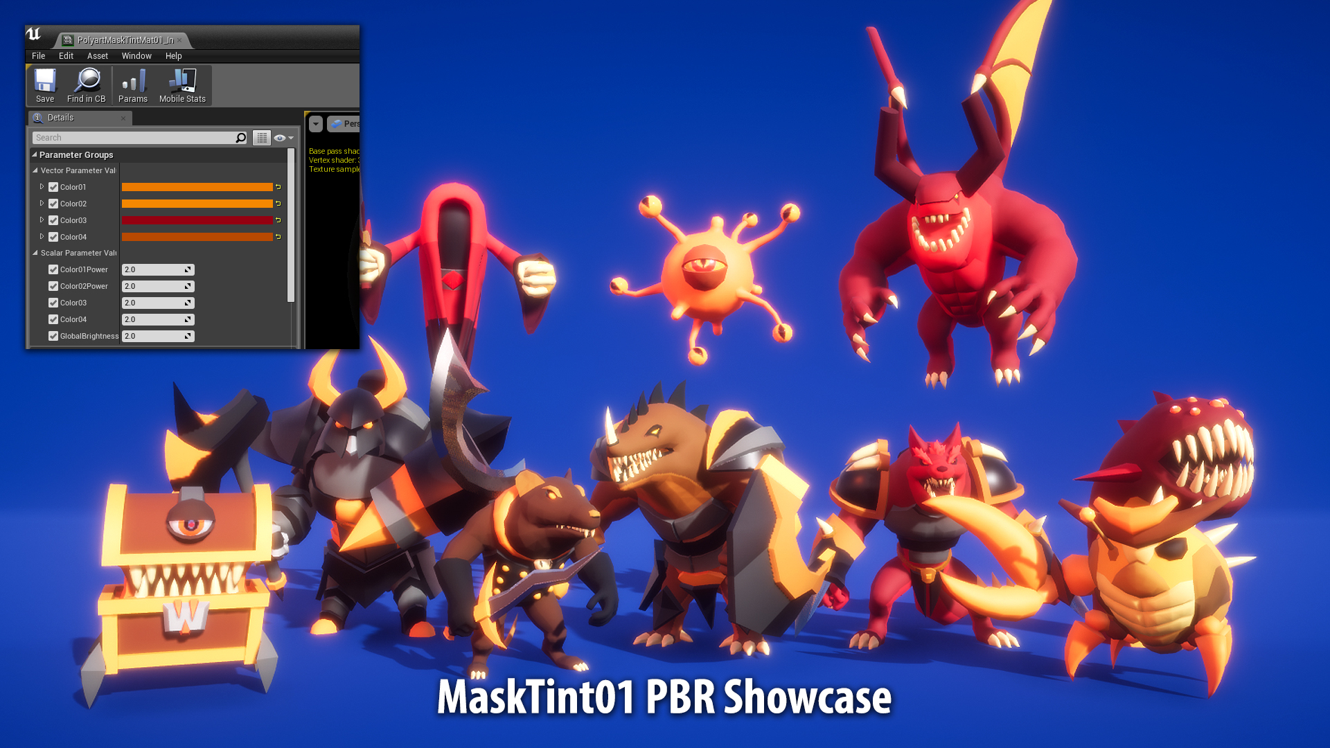 卡通漫画反派怪物角色含动画 虚幻4 ue4 RPG Monster Wave 2 PBR