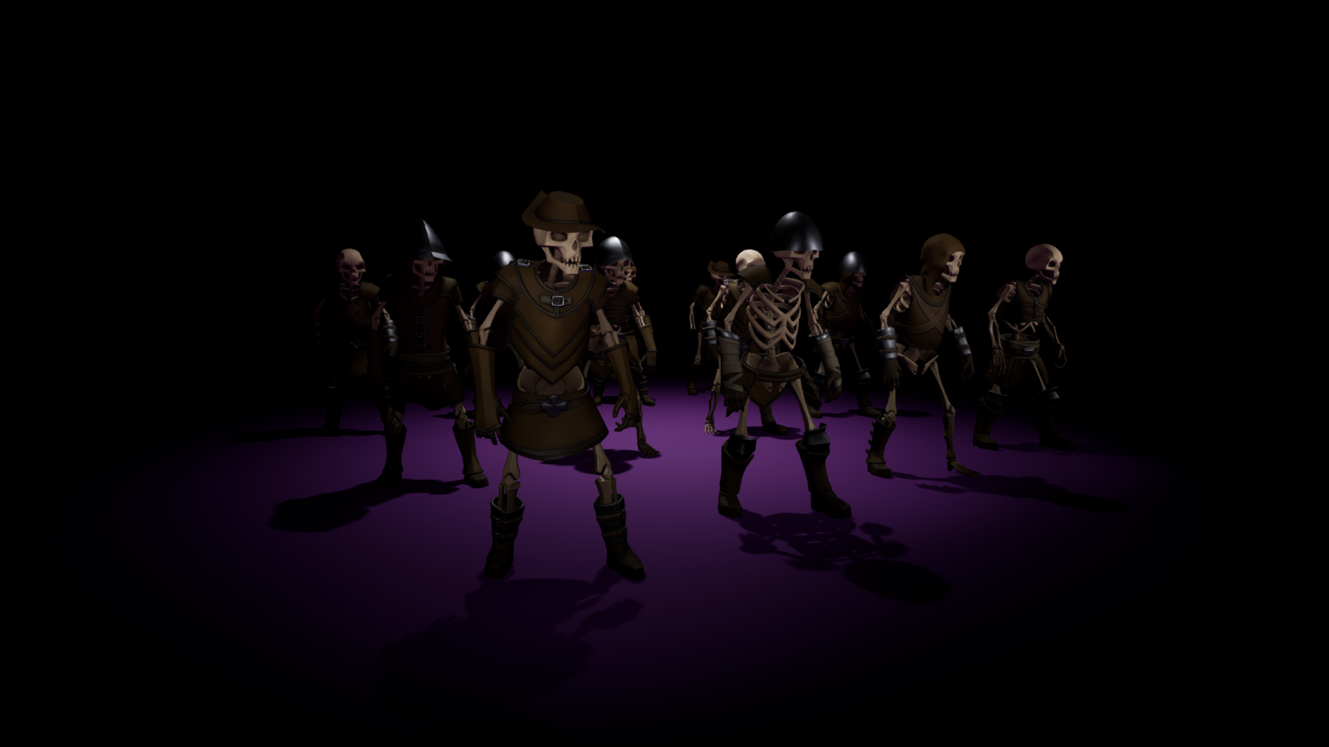 Stylized Modular Skeletons 虚幻4 UE4 模块化 僵尸 小兵 角色插图1