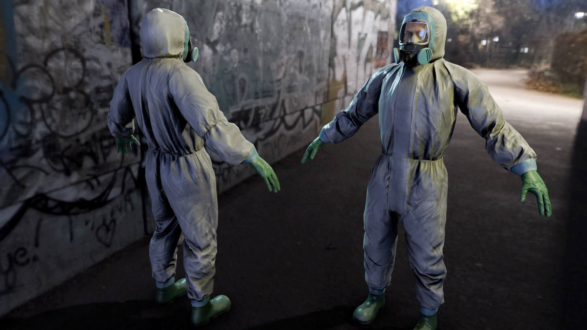 低模 生化 防护 防疫 人员 服装 角色 虚幻4 ue4 Protective Suit