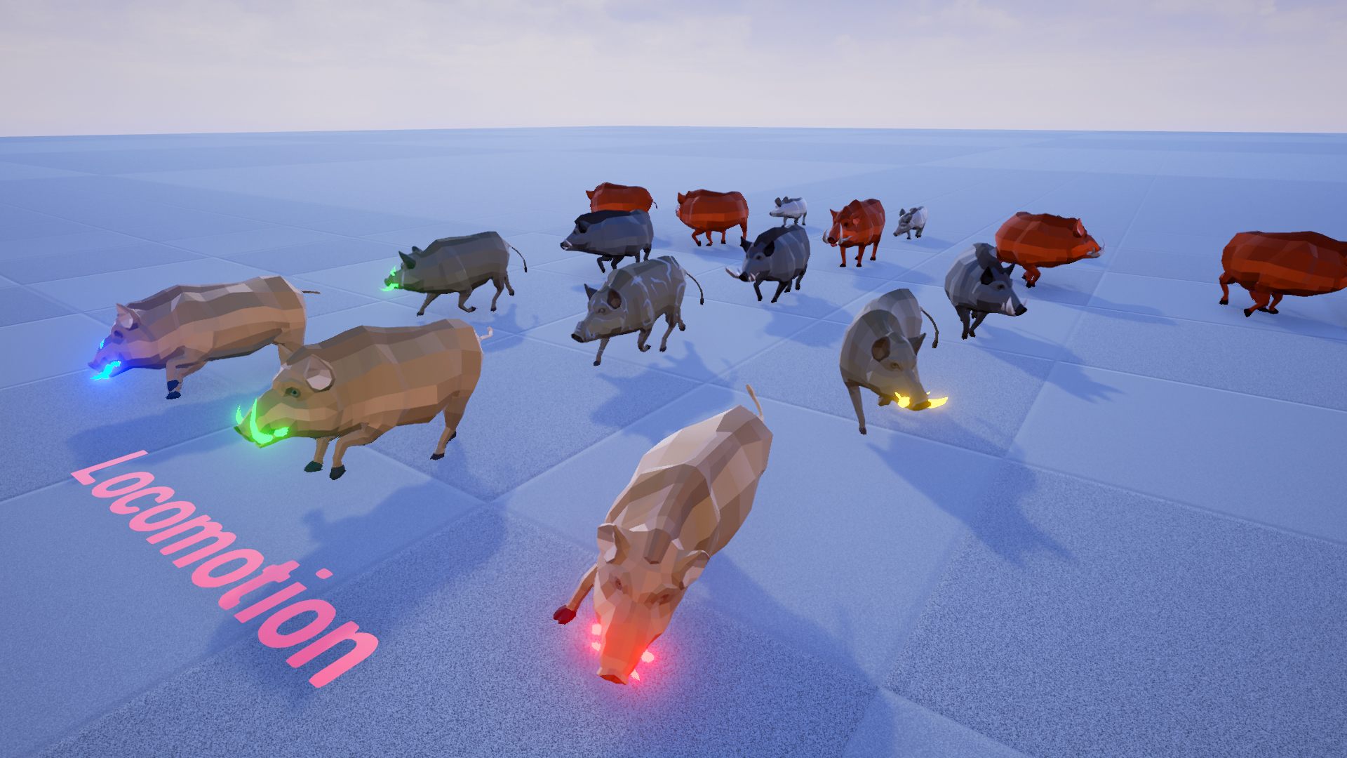 卡通低模野猪山猪动物游戏角色含动画 虚幻4 ue4 Poly Art Boar插图11