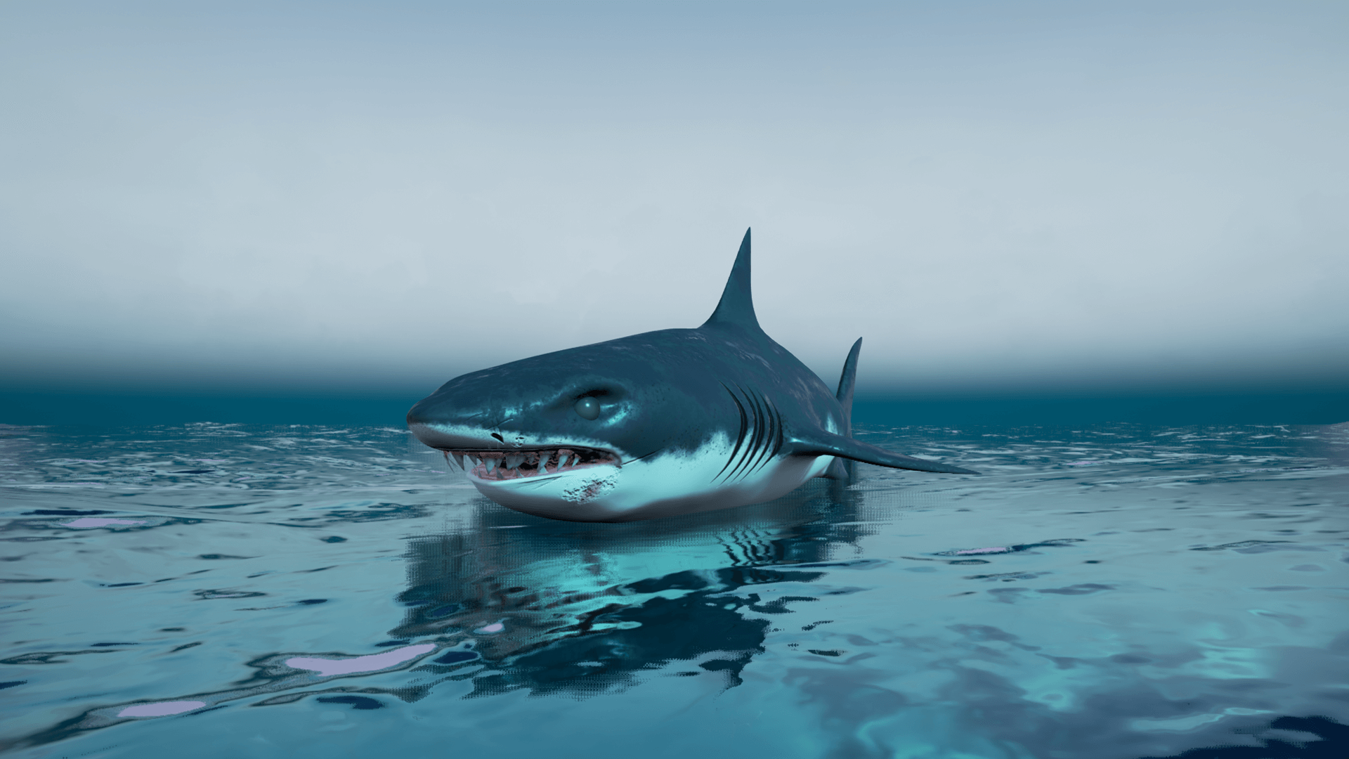 恐怖 鲨鱼 蓝图 角色 动画 虚幻4 UE4 Scary Shark Assets插图2