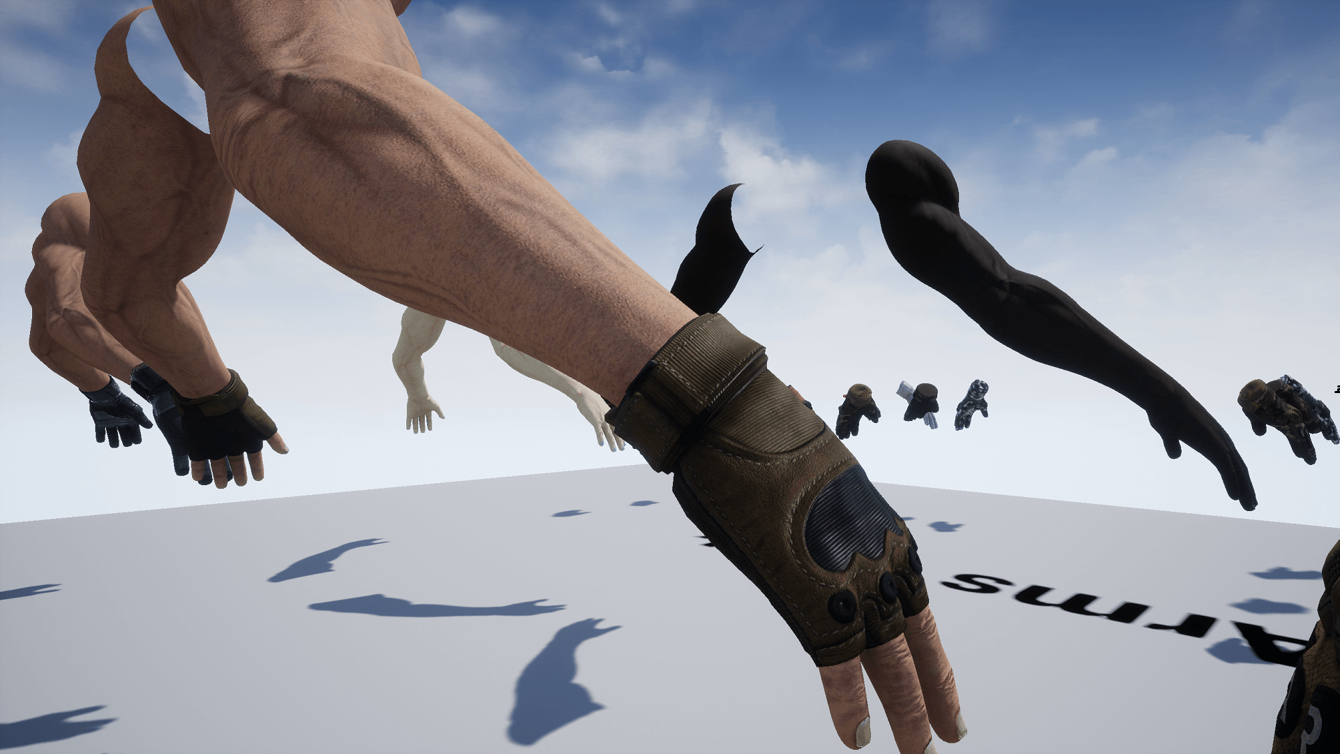 第一人称射击游戏手臂手套角色重定向 虚幻4 ue4 FPS Arms Pack插图13