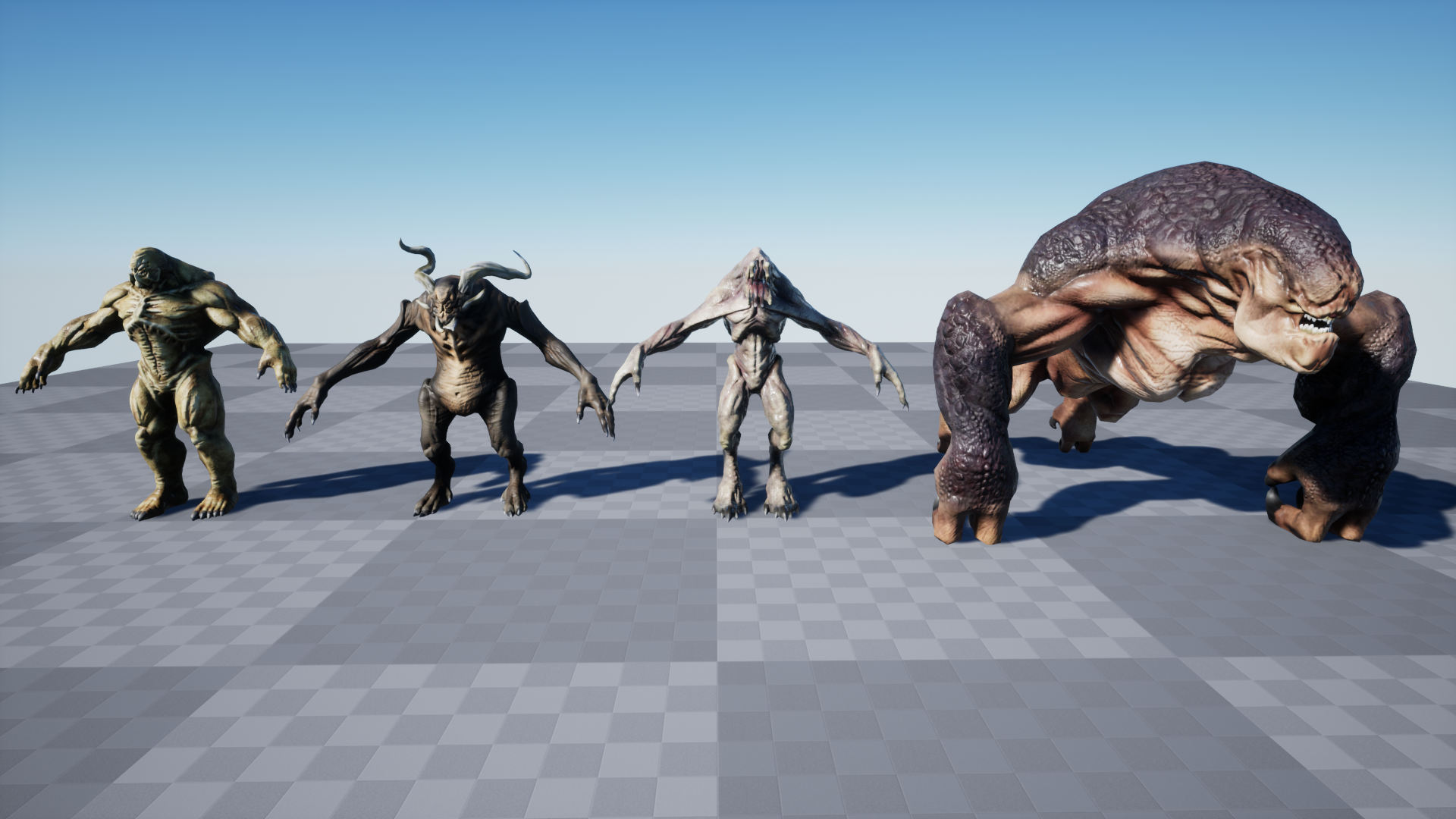 反派变异体怪物游戏角色含动画 虚幻4 ue4 Creatures Mega Pack插图2