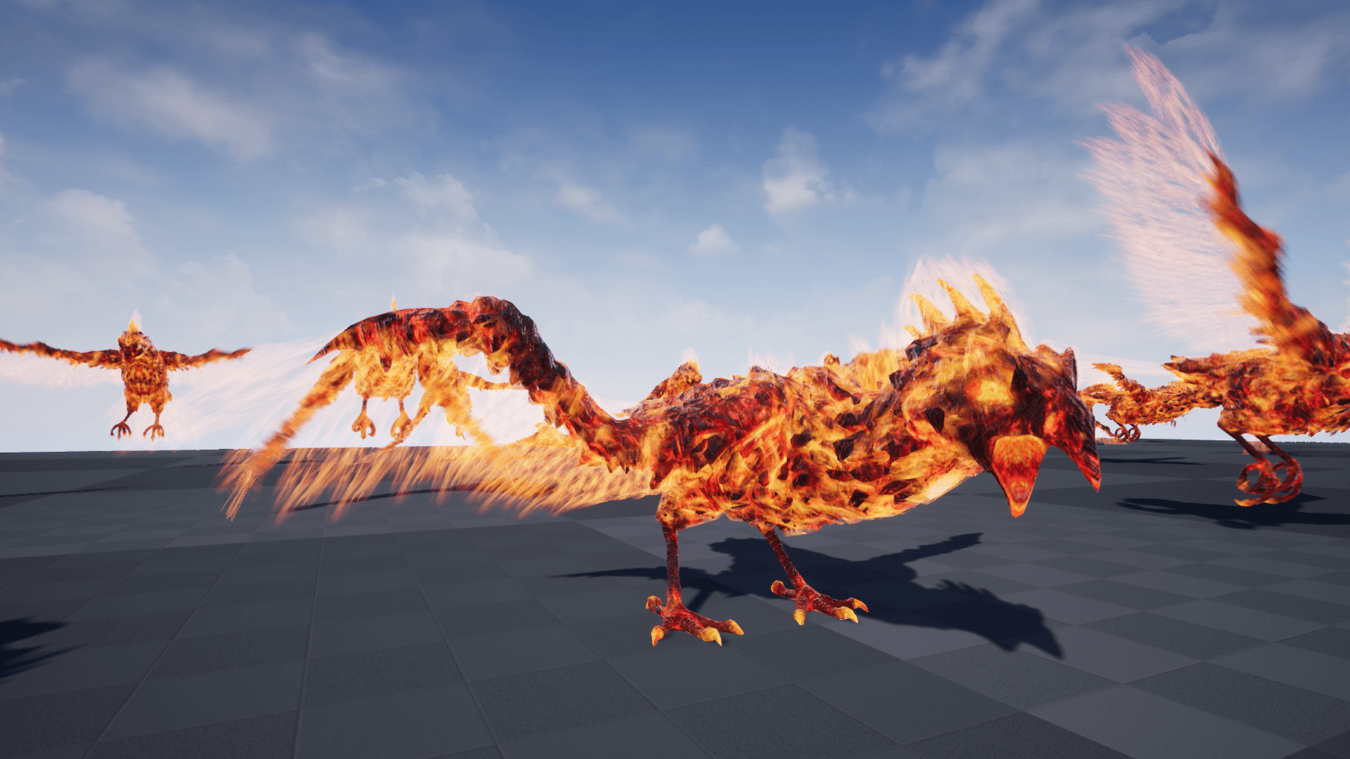 火凤凰元素魔法传说飞行生物游戏角色含动画 虚幻4 ue4 Phoenix插图4