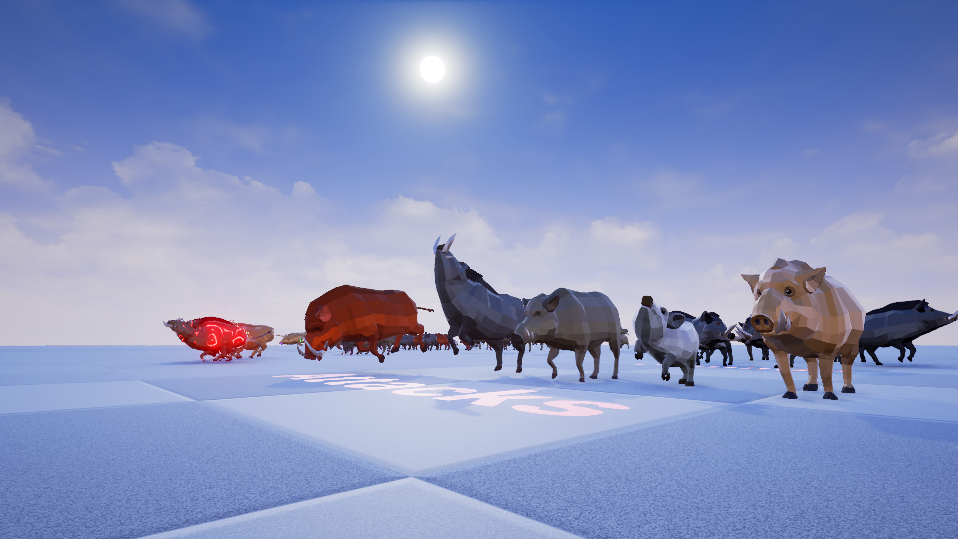 卡通低模野猪山猪动物游戏角色含动画 虚幻4 ue4 Poly Art Boar插图12