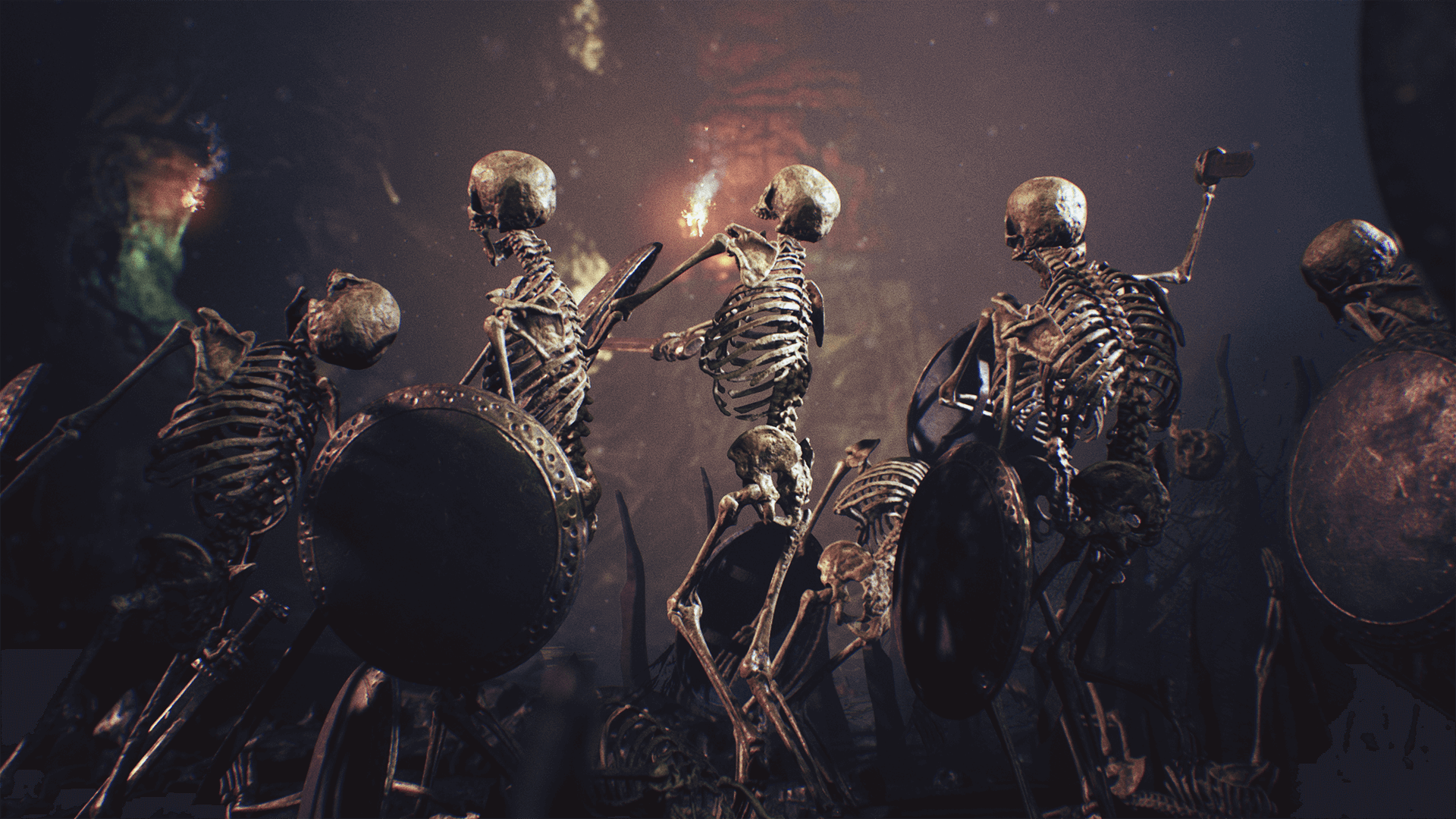 高质量骷髅亡灵士兵角色含动画 虚幻4 ue4 Skeleton Lightweight插图3