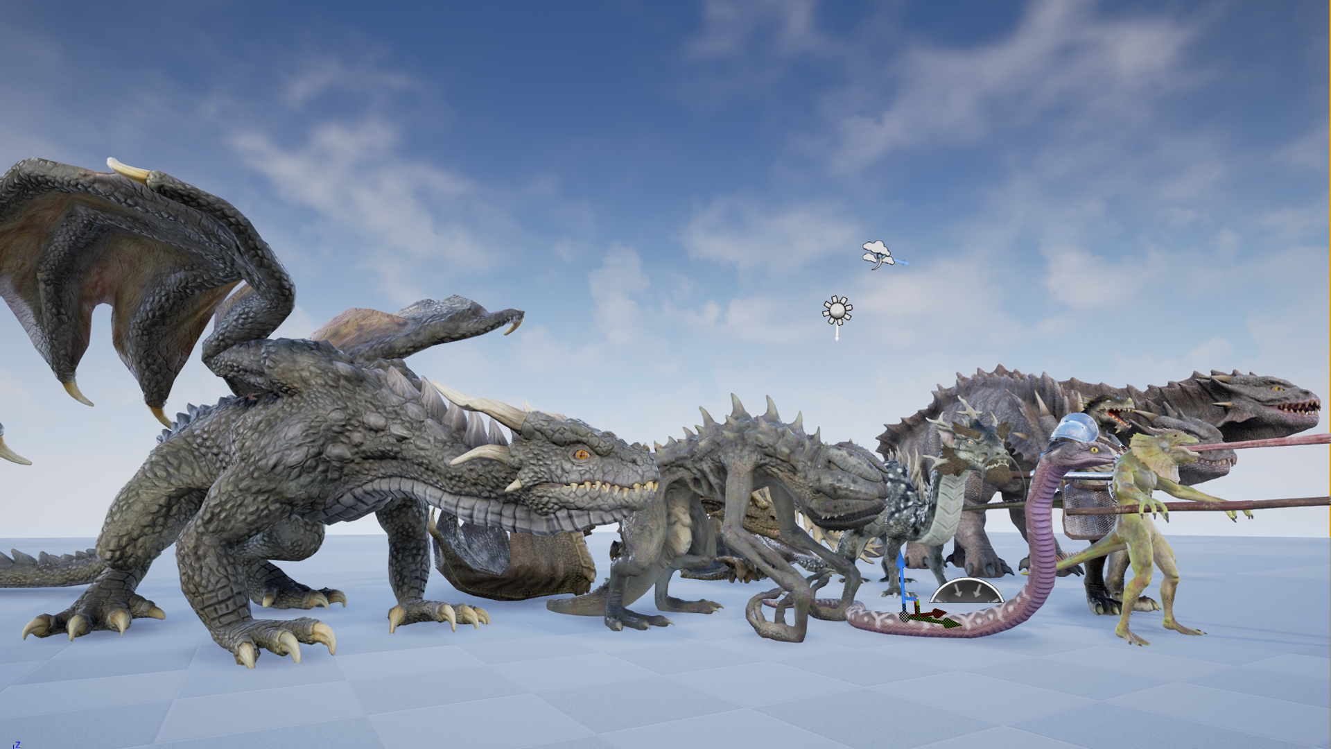 巨龙 蜥蜴人 角色 虚幻4 UE4 Heroic Fantasy Lizard Creatures