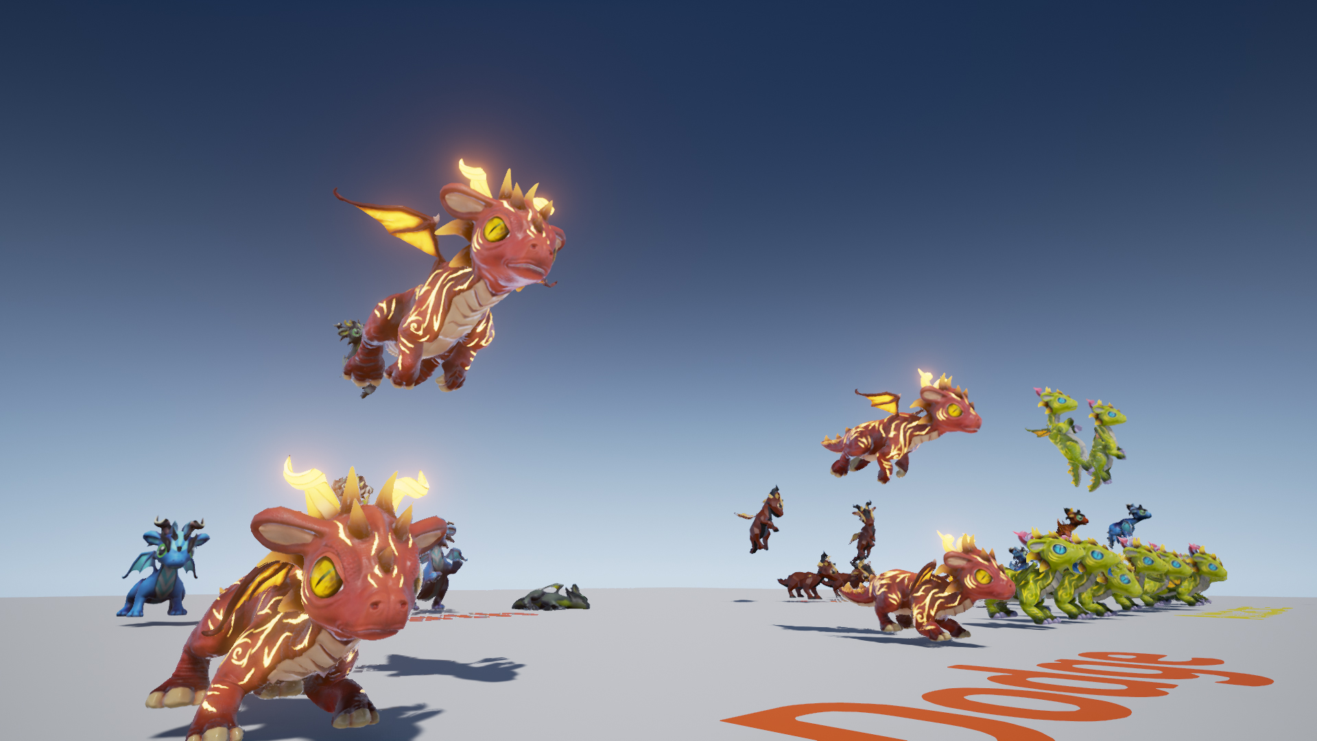 卡通 小恐龙 飞行 角色 虚幻4 UE4 Little Dragons Mouse插图1