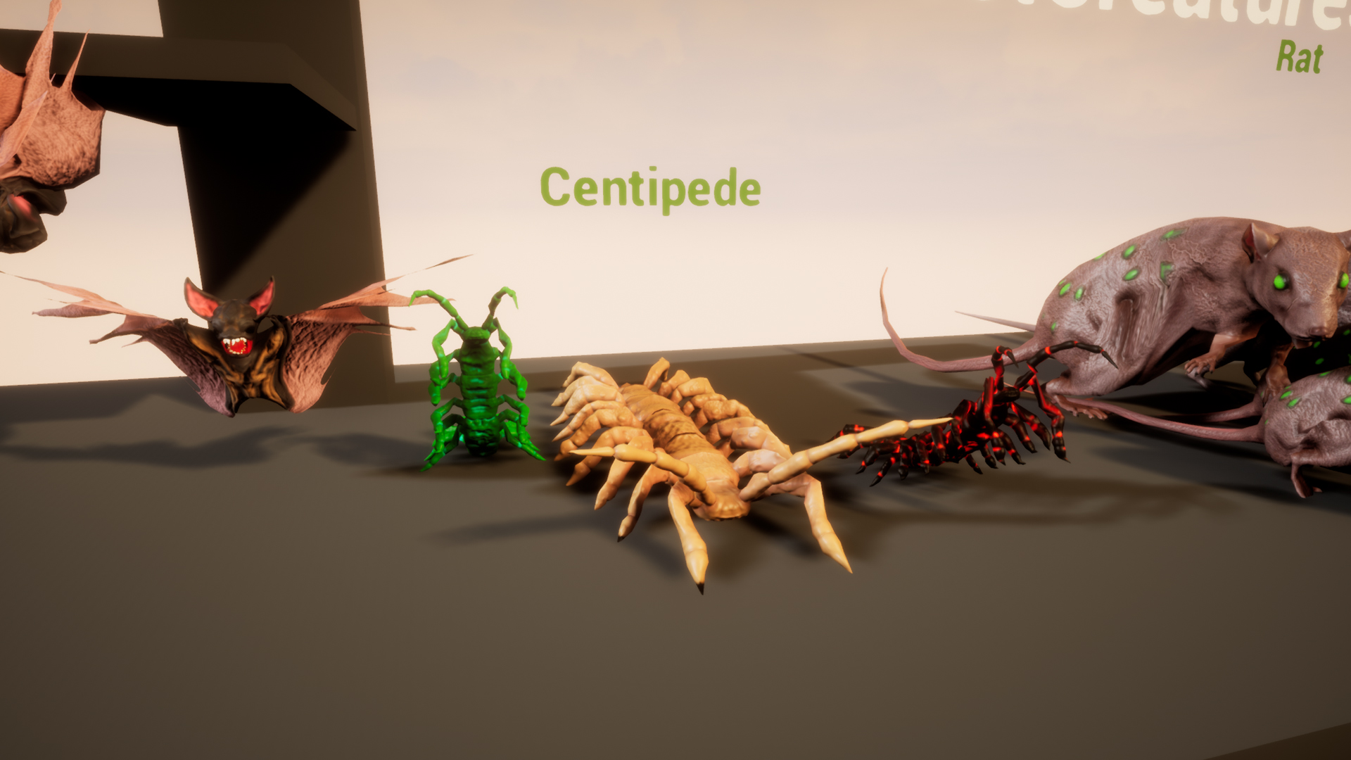 变异老鼠蝎子蝙蝠游戏角色含动画 虚幻4 ue4 ForestCreatureKit插图2