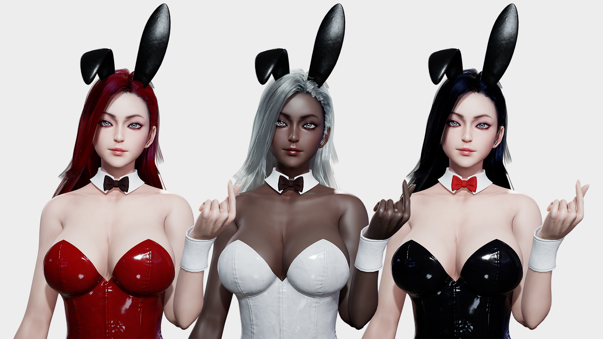 酒吧俱乐部兔女郎游戏角色重定向带表情 虚幻4 ue4 Bunny Girl