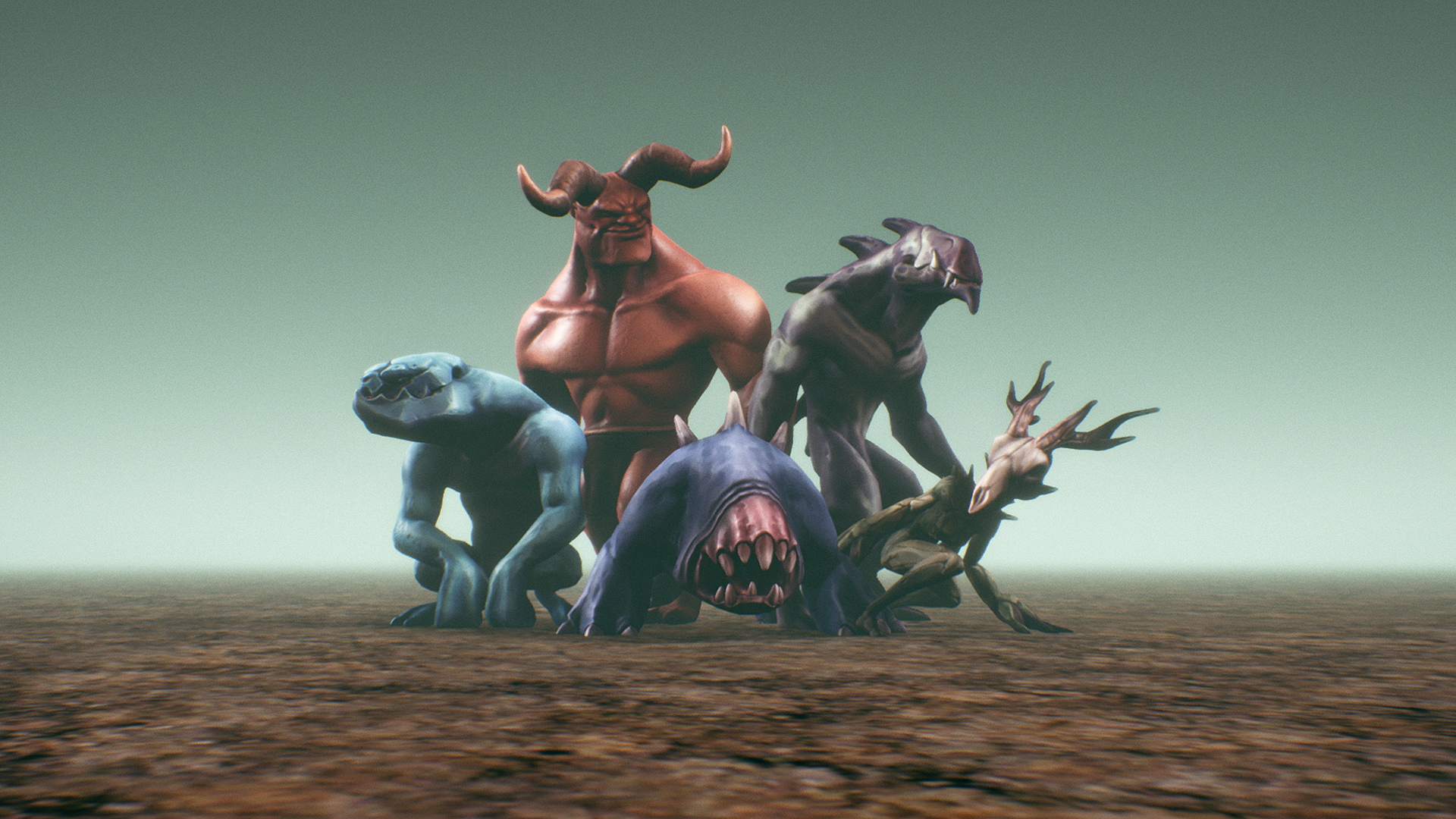 卡通动漫怪物反派角色合集含动画 虚幻4 ue4 Monster Creatures