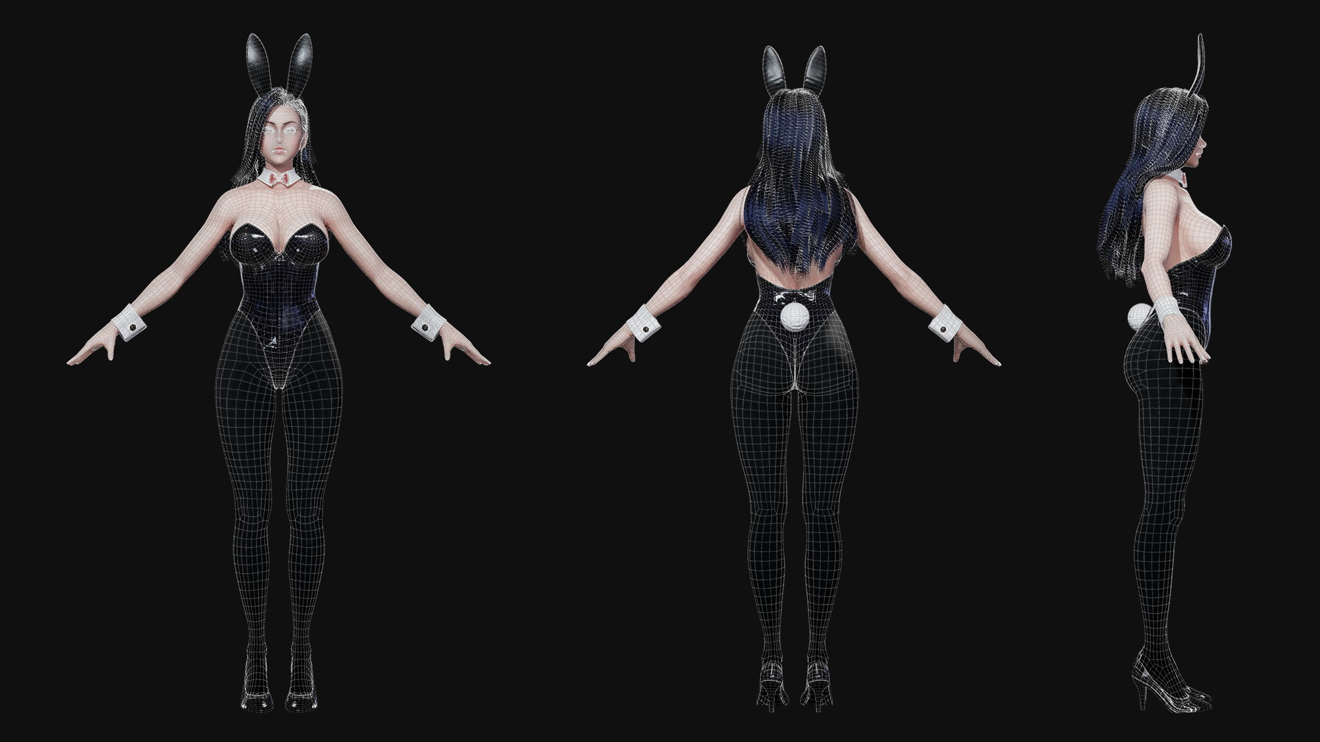 酒吧俱乐部兔女郎游戏角色重定向带表情 虚幻4 ue4 Bunny Girl插图10