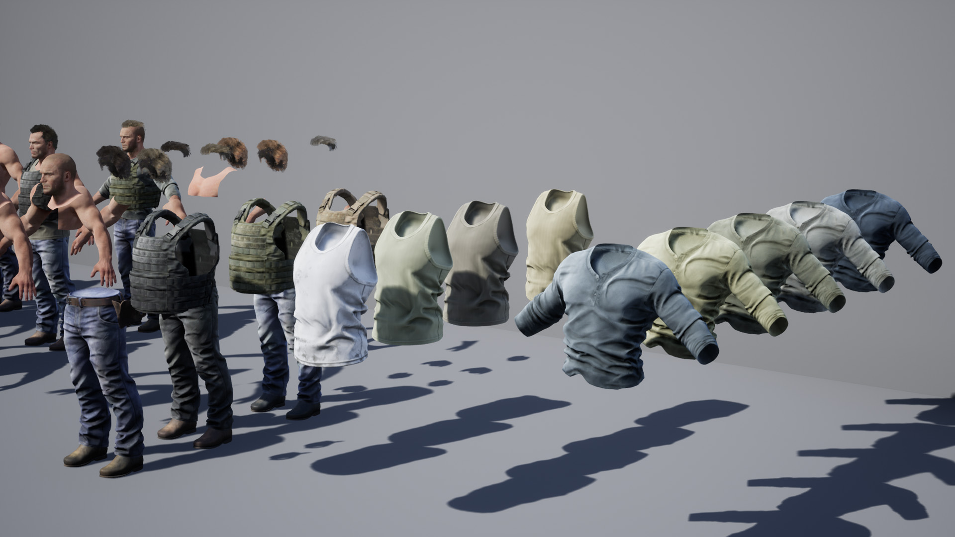 雇佣兵 角色 动画 虚幻4 UE4 Male Realistic Character Pack 01插图3