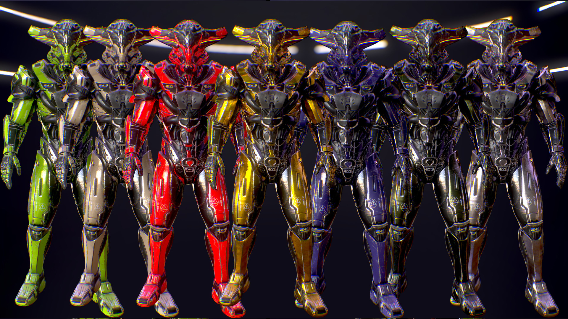 科幻外骨骼士兵装甲盔甲角色 虚幻4 ue4 Sci-Fi Armors Full Pack插图2