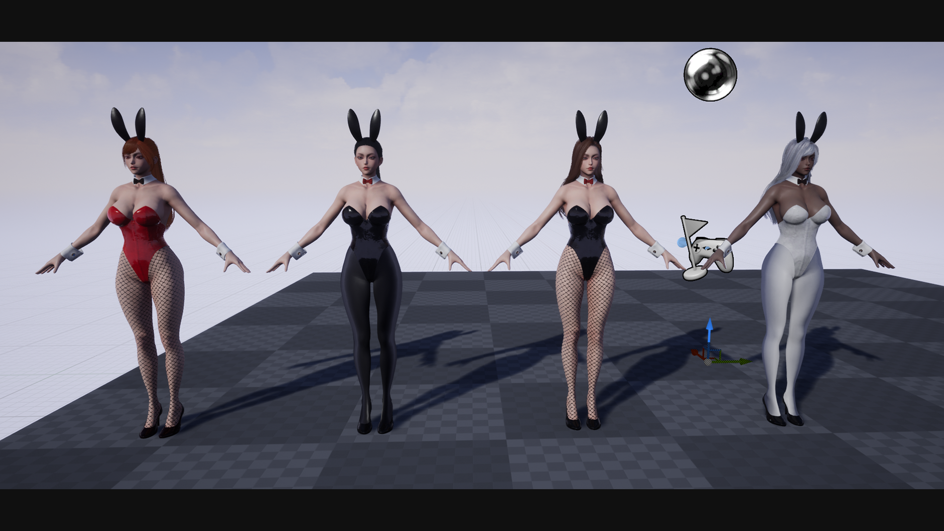 酒吧俱乐部兔女郎游戏角色重定向带表情 虚幻4 ue4 Bunny Girl插图8