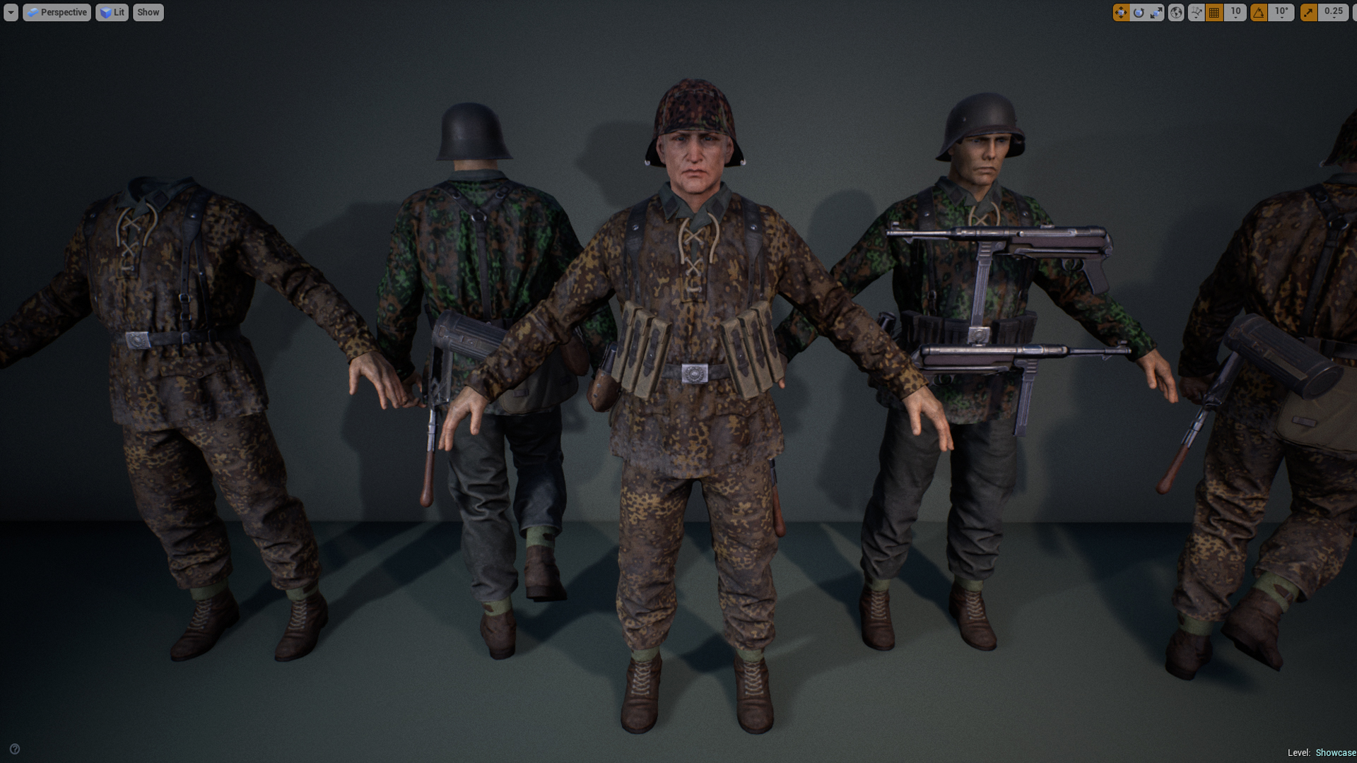 二战 德国 士兵 角色 动画 虚幻4 UE4 German Soldier WWII