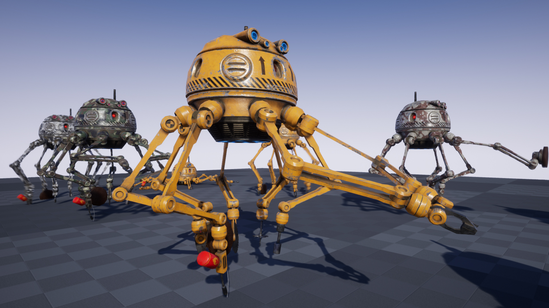 科幻机器人角色合集含动画 虚幻4 ue4 SCI FI ROBOTS PACK VOL 1插图2