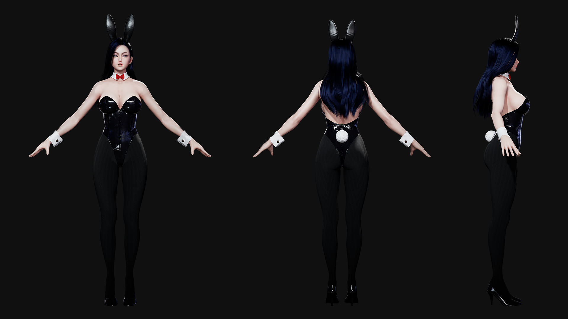 酒吧俱乐部兔女郎游戏角色重定向带表情 虚幻4 ue4 Bunny Girl插图9