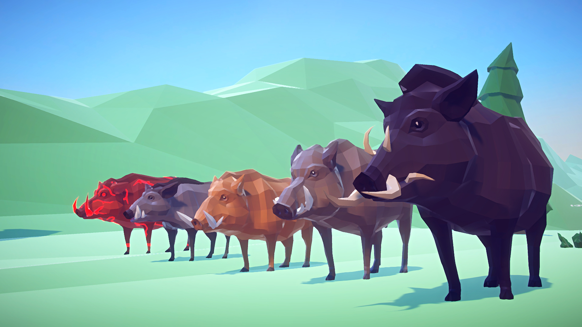 卡通低模野猪山猪动物游戏角色含动画 虚幻4 ue4 Poly Art Boar插图6