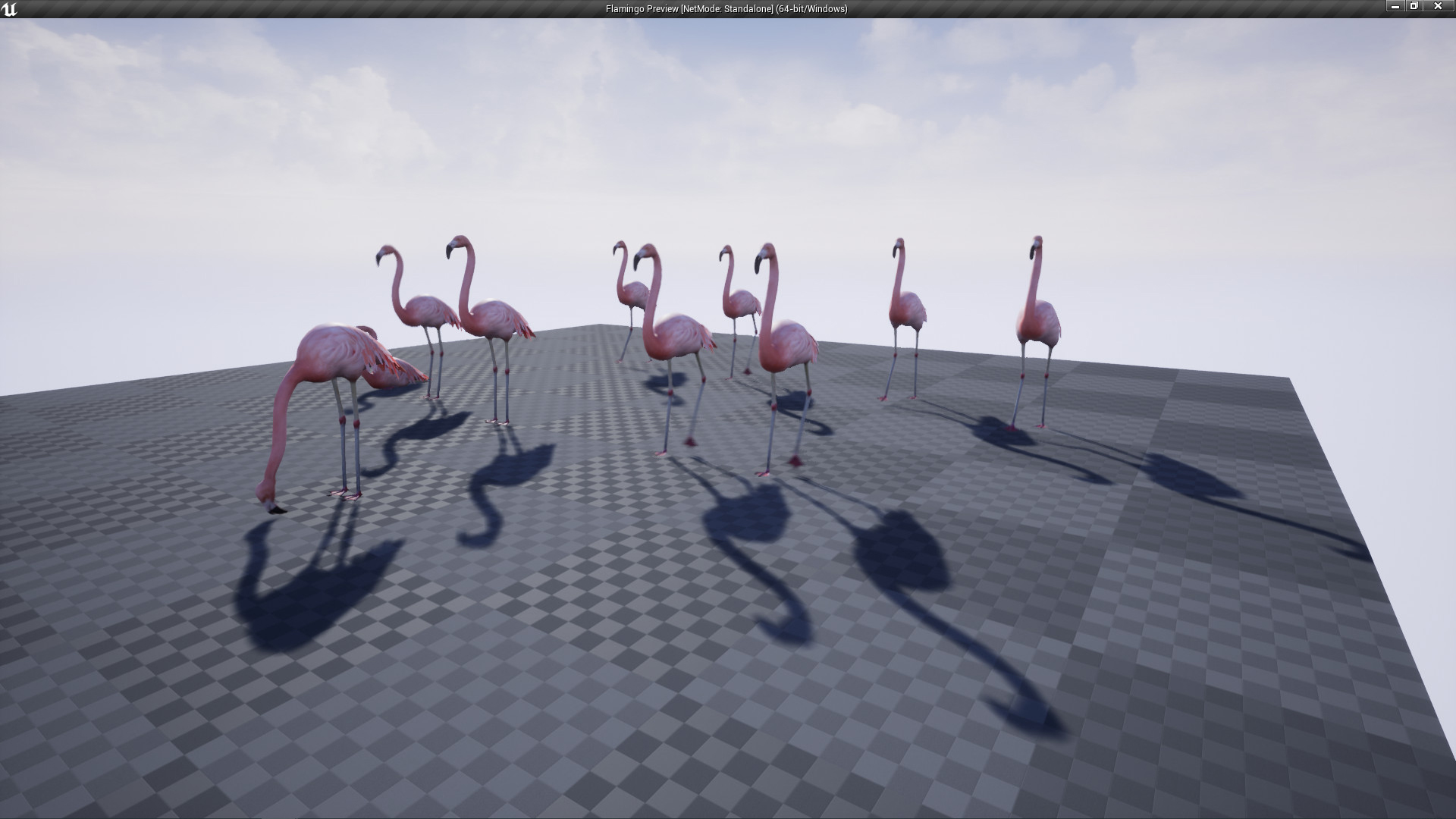 火烈鸟鸟类禽类动物游戏角色含动画 虚幻4 ue4 Flamingo Animated插图1