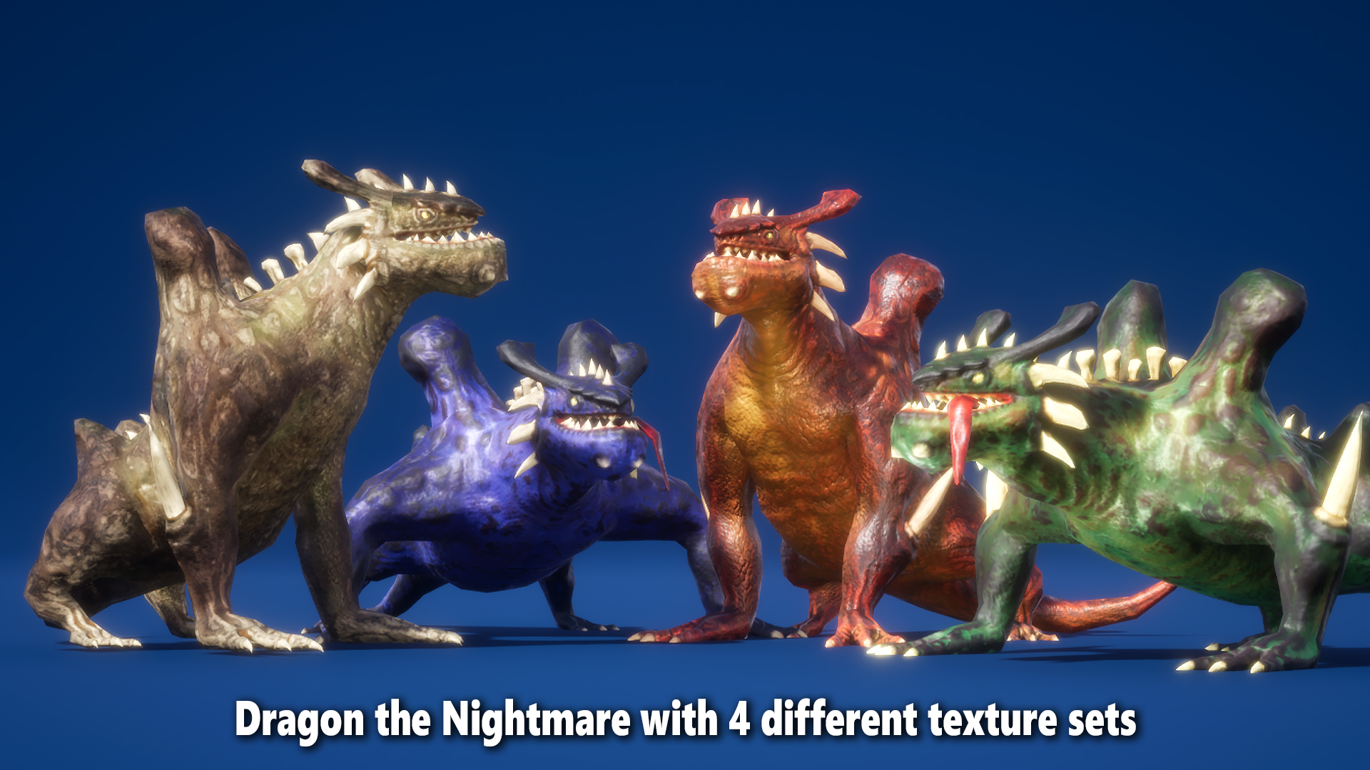 怪物龙族怪物角色含动画 虚幻4 ue4 Dragon for Boss Monster PBR插图1