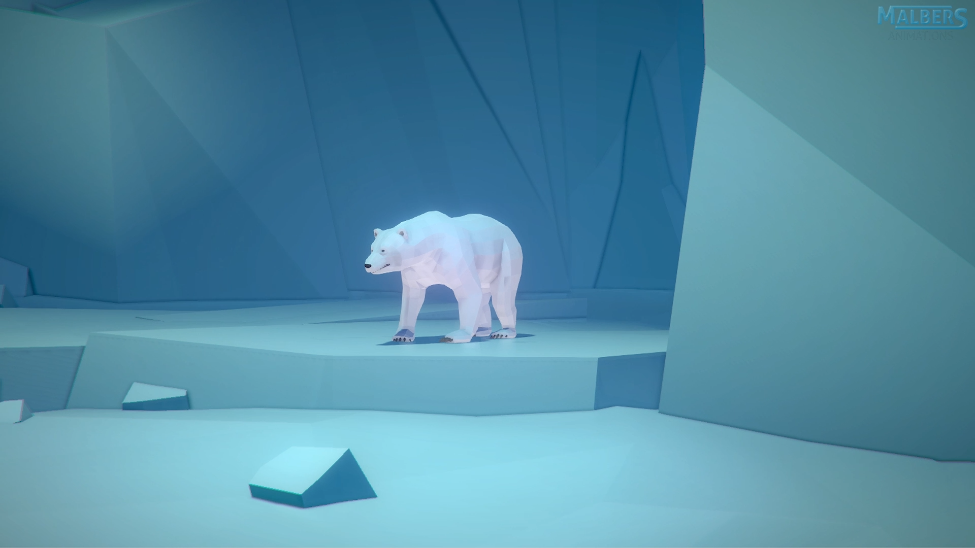 低模卡通熊猫棕熊北极熊游戏角色含动画 虚幻4 ue4 Poly Art Bear插图3