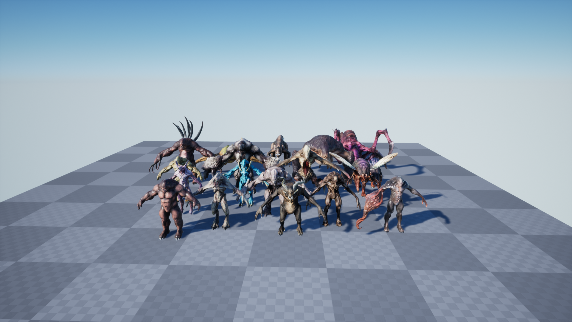 反派变异体怪物游戏角色含动画 虚幻4 ue4 Creatures Mega Pack插图7