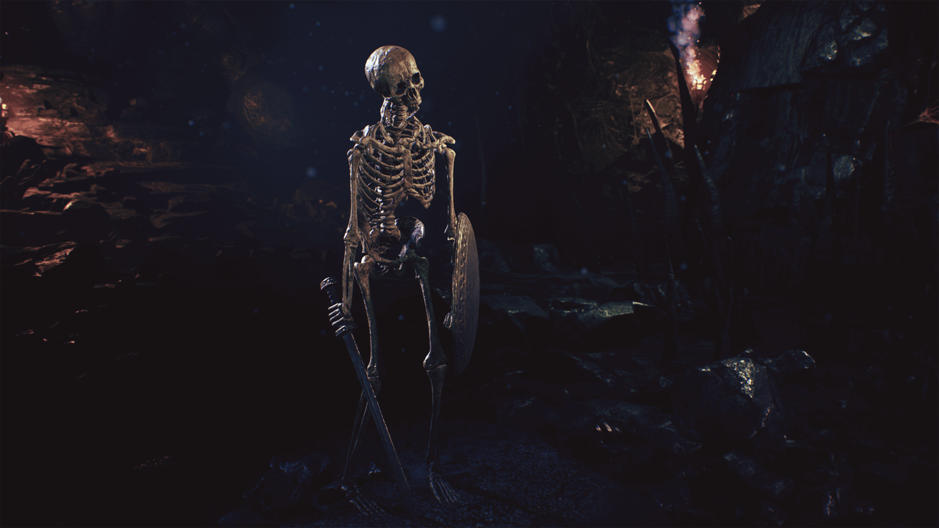 高质量骷髅亡灵士兵角色含动画 虚幻4 ue4 Skeleton Lightweight