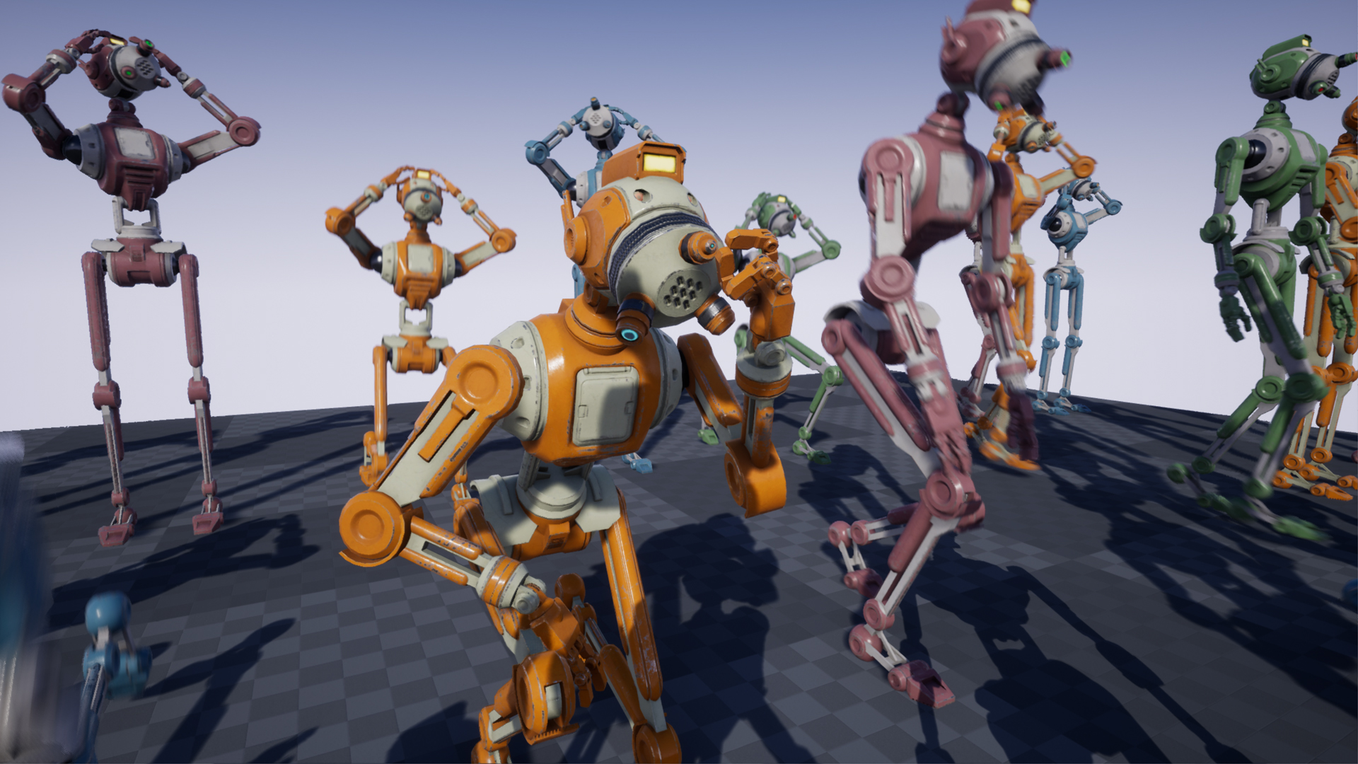 科幻机器人角色合集含动画 虚幻4 ue4 SCI FI ROBOTS PACK VOL 1