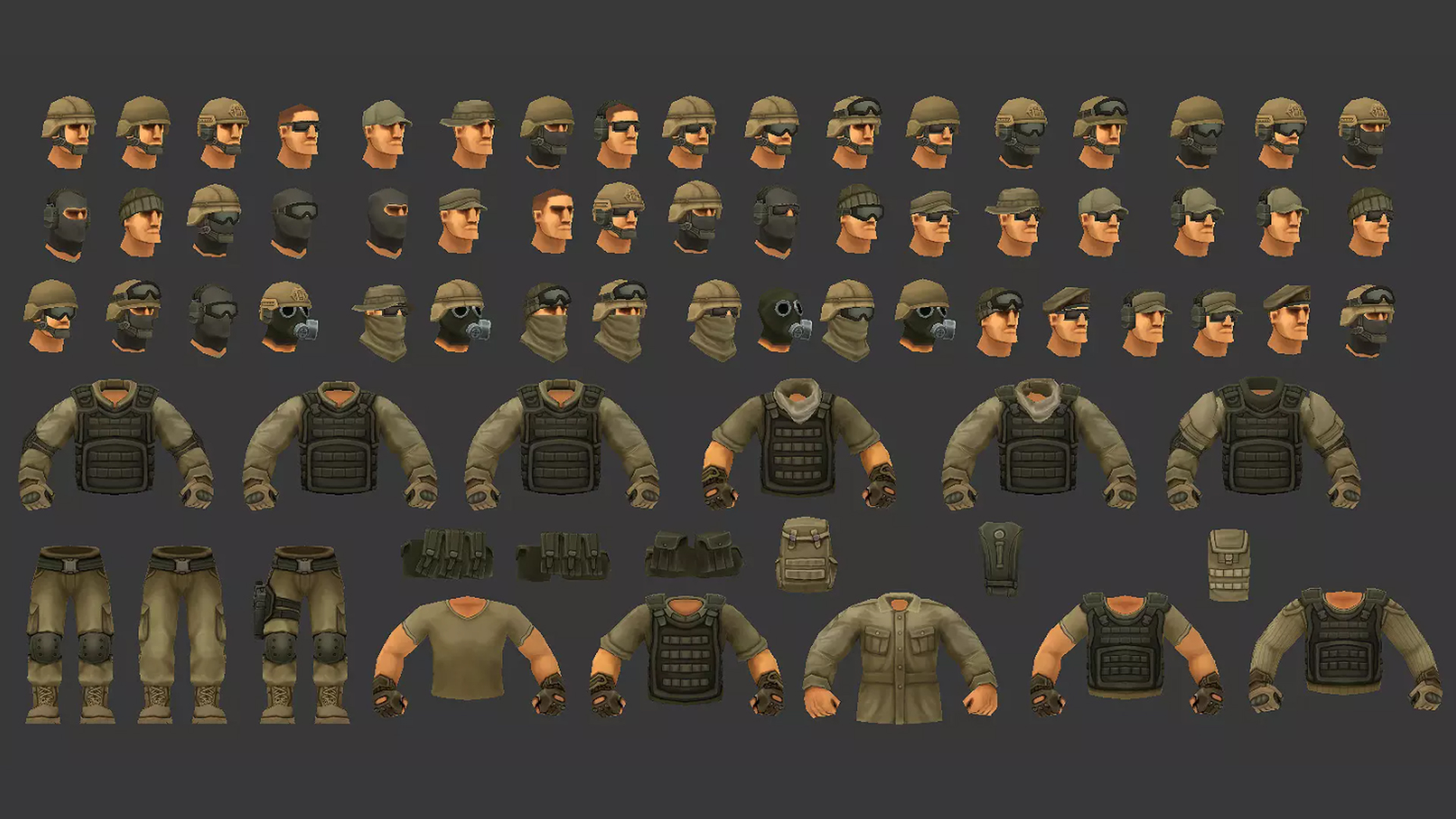 卡通低模士兵战士角色含动画 虚幻4 ue4 Toon Soldiers Armies插图10