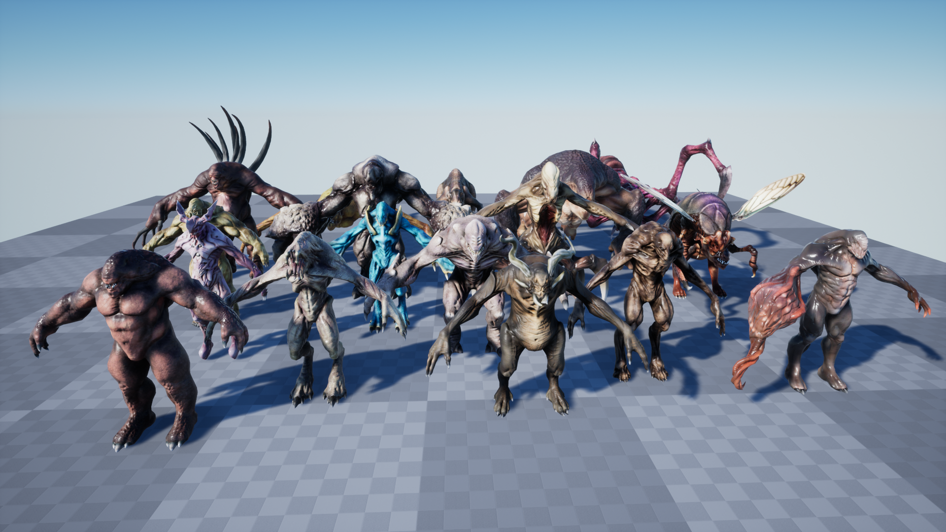 反派变异体怪物游戏角色含动画 虚幻4 ue4 Creatures Mega Pack插图6