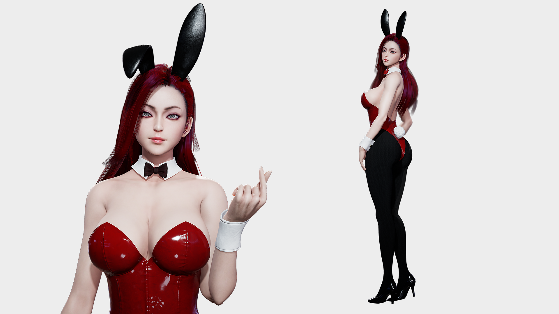 酒吧俱乐部兔女郎游戏角色重定向带表情 虚幻4 ue4 Bunny Girl插图2