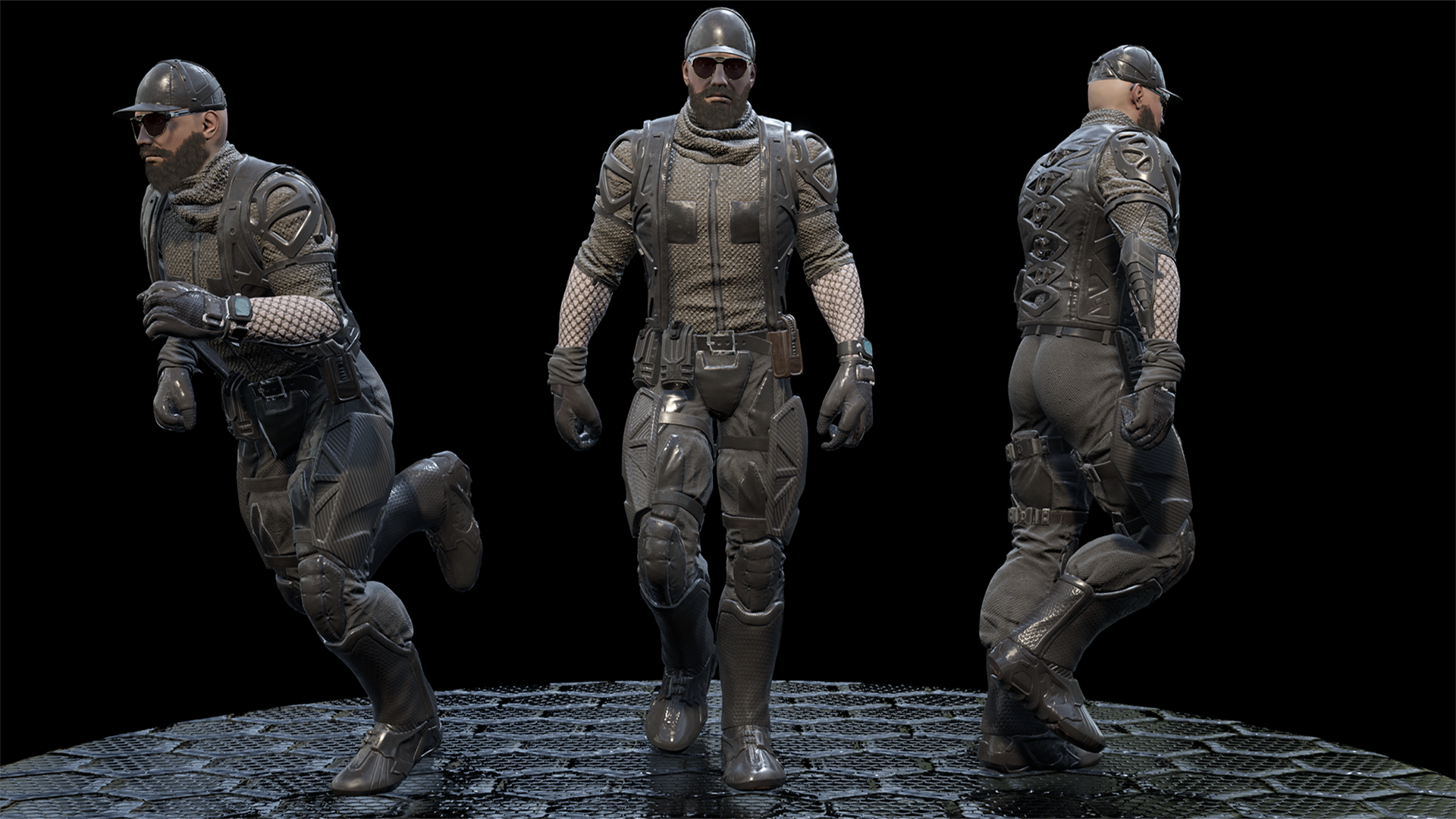 科幻士兵警察工程师土匪 角色 虚幻4 ue4 Scifi military police插图2