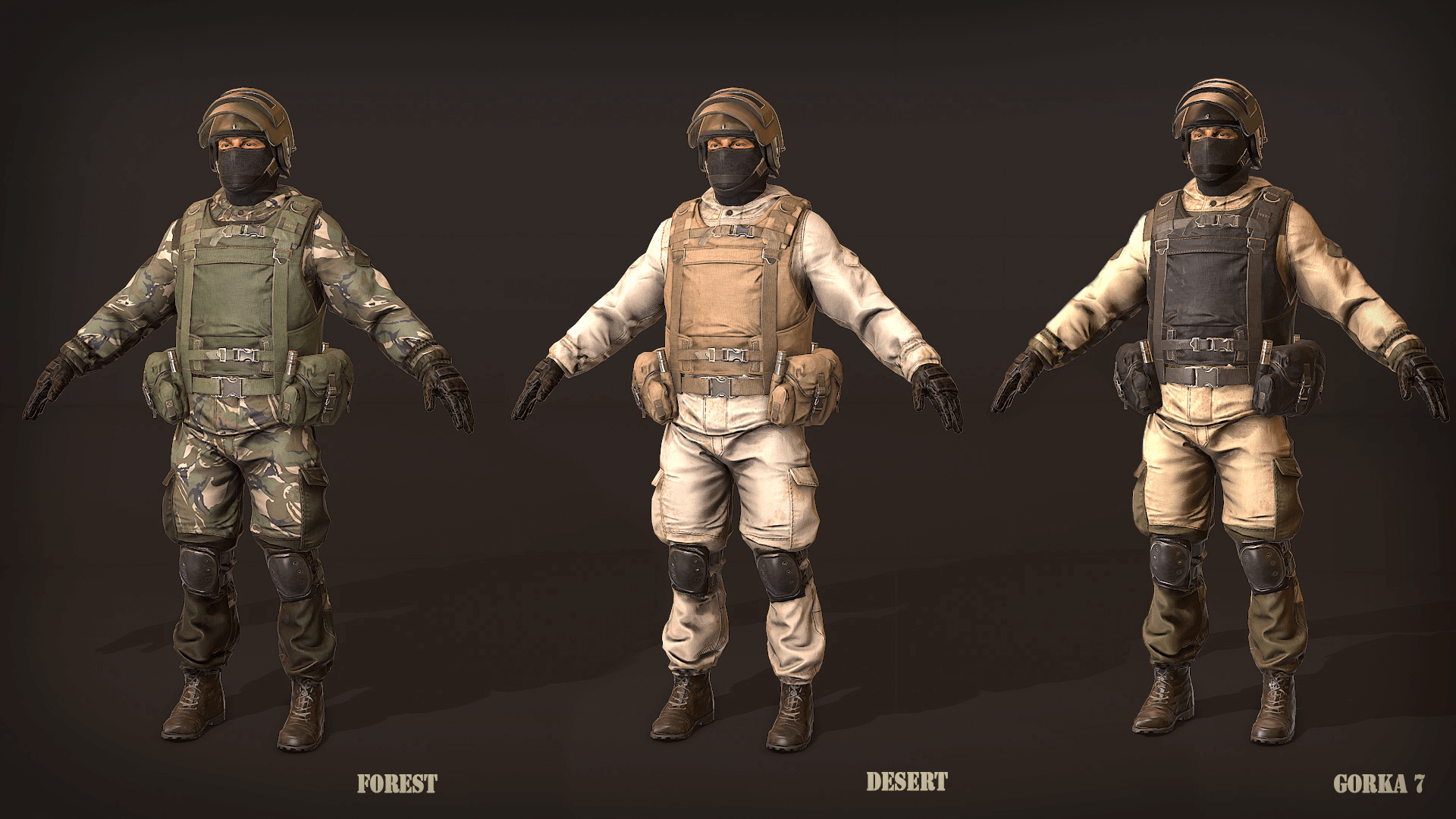 俄国 军人 角色 虚幻4 UE4 Russian Soldier Military and Police插图2