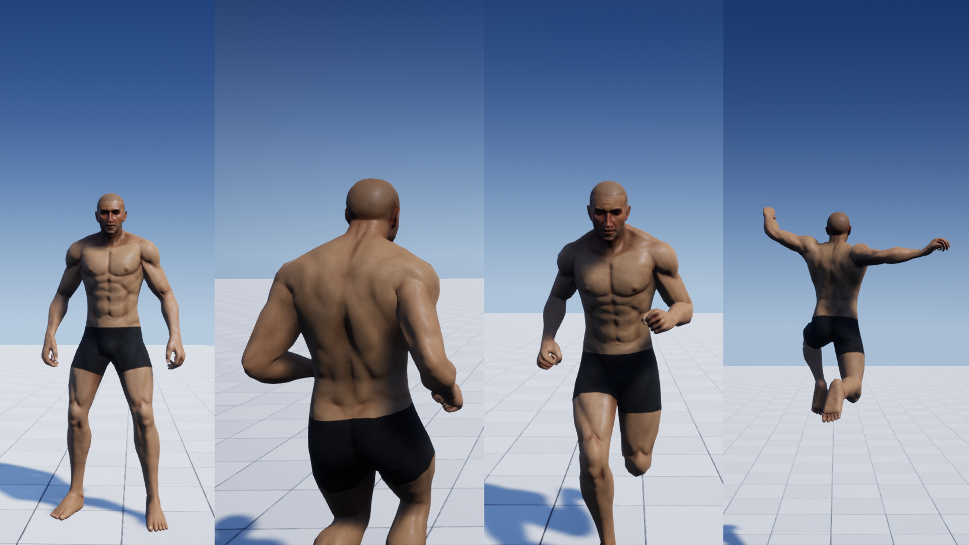 男性默认基础游戏角色重定向含表情 虚幻4 ue4 Human Base Male插图4