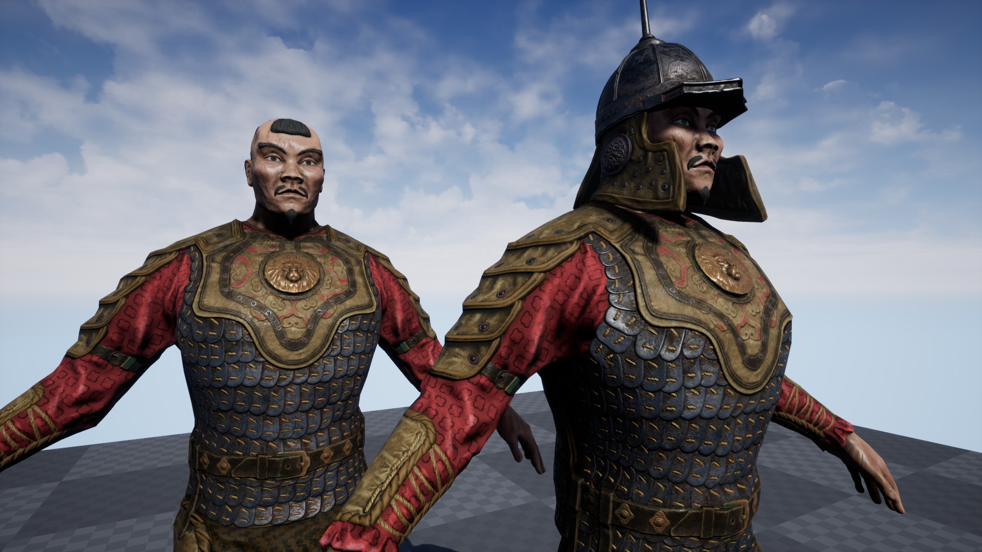 蒙古 士兵 游牧 战士 角色 盔甲 武器 重定向 虚幻4 UE4 Mongol插图2