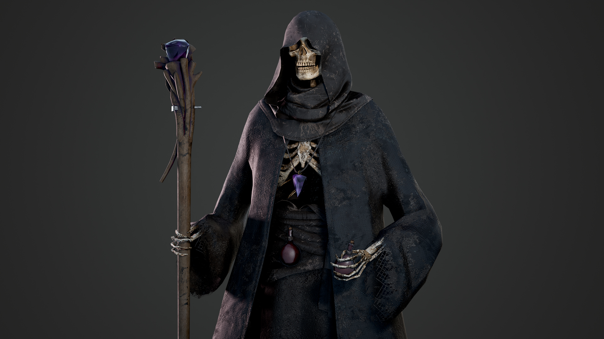 模块化骷髅法师反派角色重定向 虚幻4 ue4 Modular Skeleton Mage