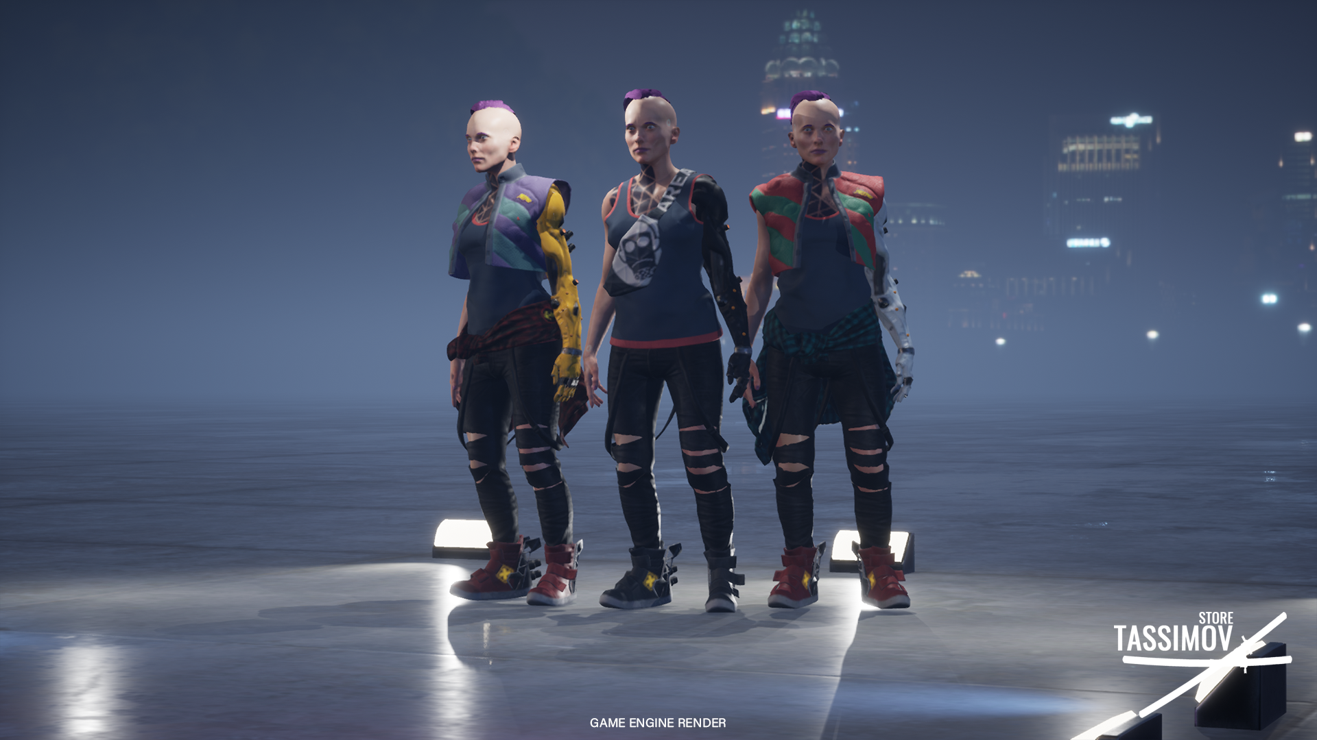 赛博朋克女性游戏角色 虚幻4 ue4 Cyberpunk female characters插图2