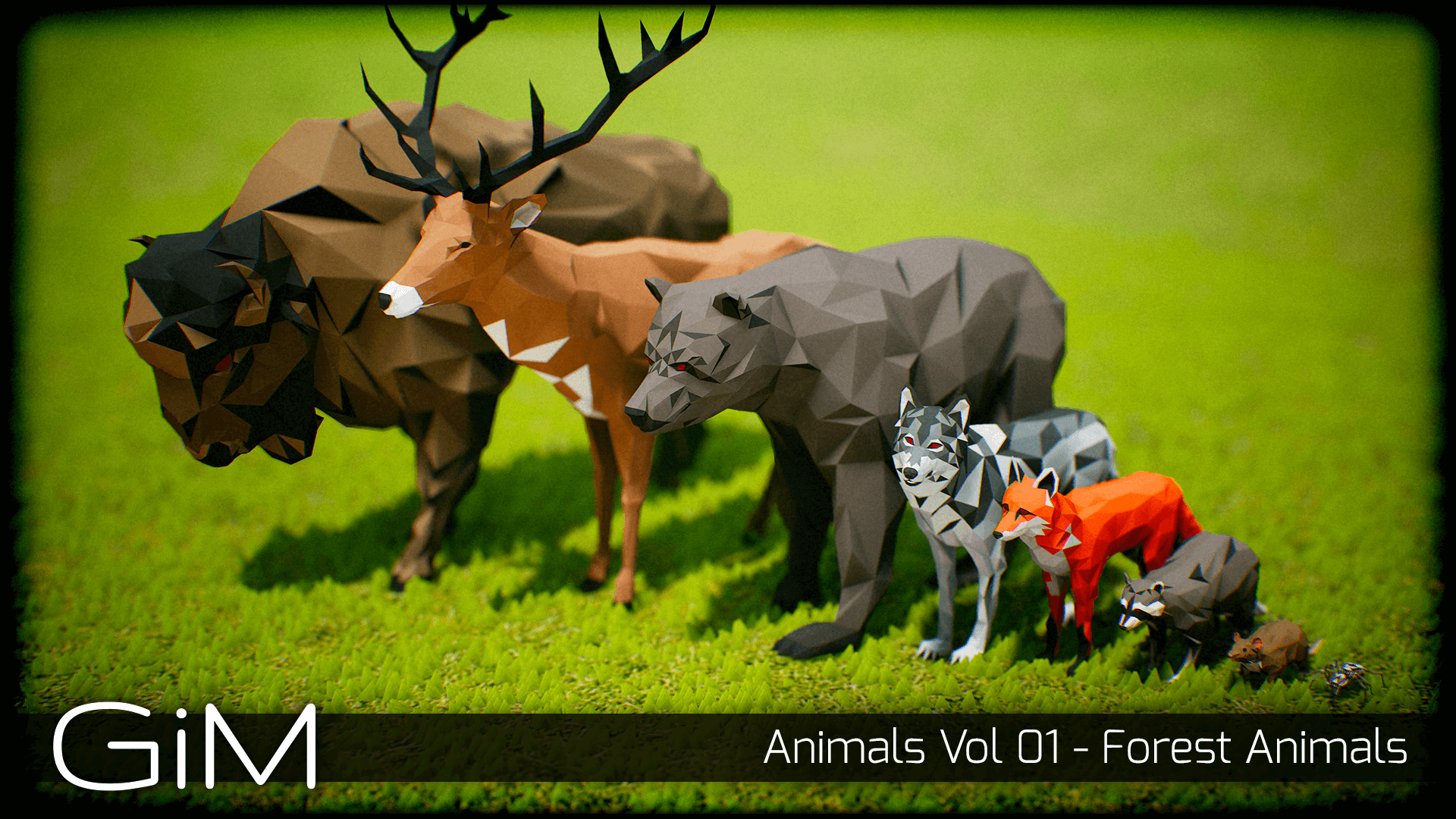 森林野生动物游戏角色合集570个动画 虚幻4 ue4 Animals Vol 01插图1