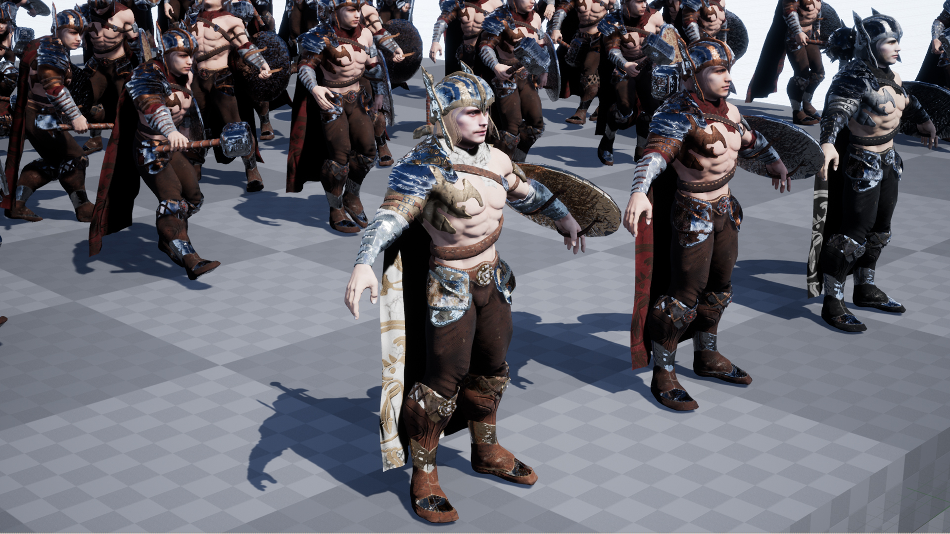 男性 战士 勇者 英雄 角色 武器 动画 虚幻4 UE4 Warrior Men插图2