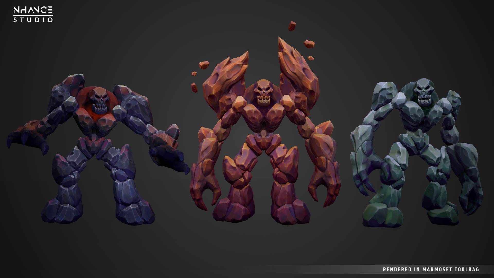 石头人 角色 虚幻4 UE4 Modular Stylized Fantasy Rock Golem