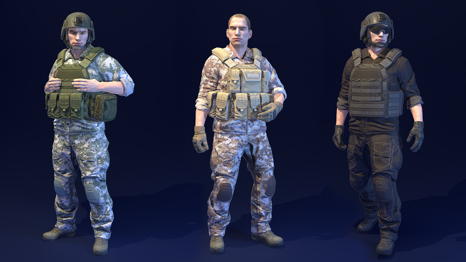 模块化 士兵 大兵 军队 角色 动画 虚幻4 UE4 Modular Soldier插图1