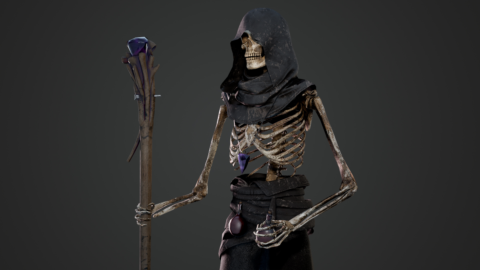 模块化骷髅法师反派角色重定向 虚幻4 ue4 Modular Skeleton Mage插图2