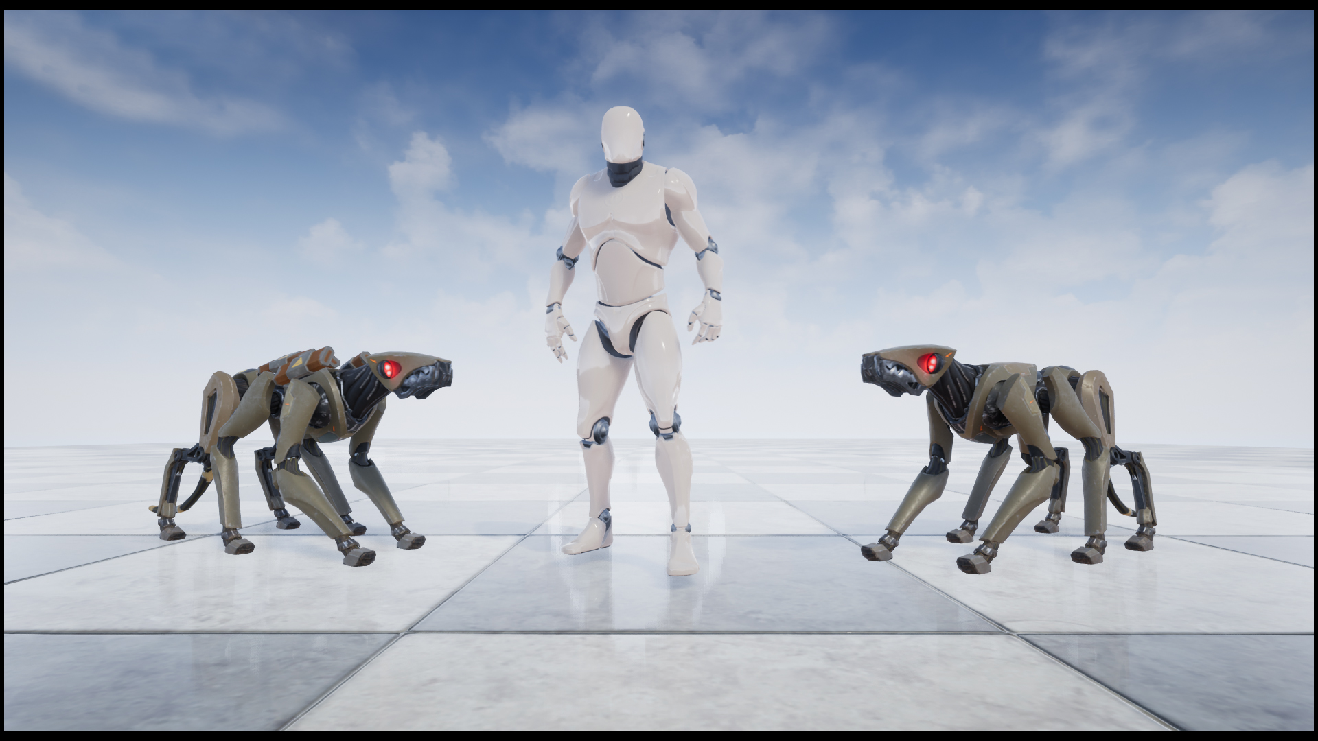 赛博改造仿生战斗机械犬机器人角色含动画 虚幻4 ue4 Cyberhound